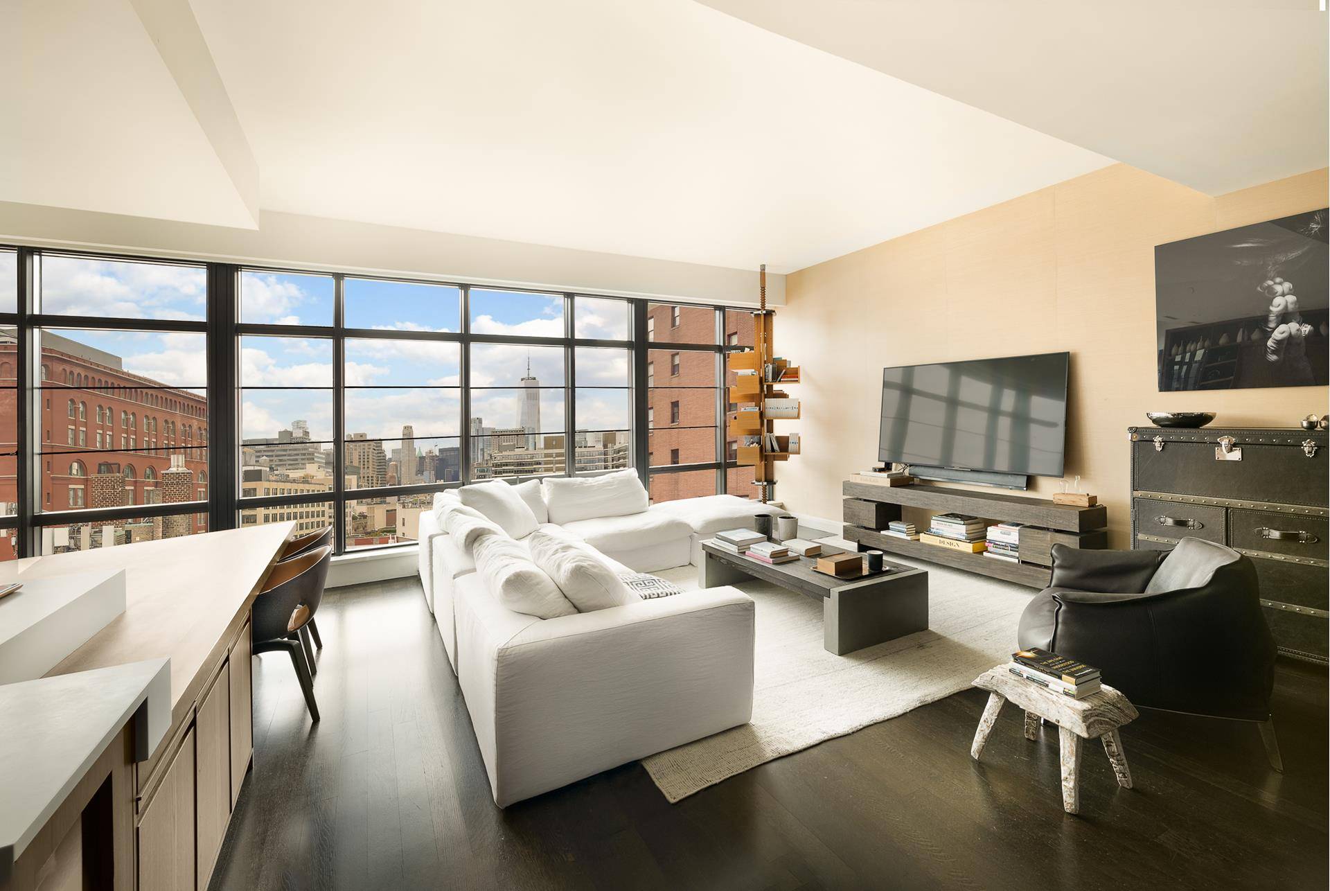With nearly 1800 SF, this beautifully designed and perfectly appointed two bedroom, two and a half bathroom enjoys gorgeous southern views and sunsets down to the World Trade Center and ...