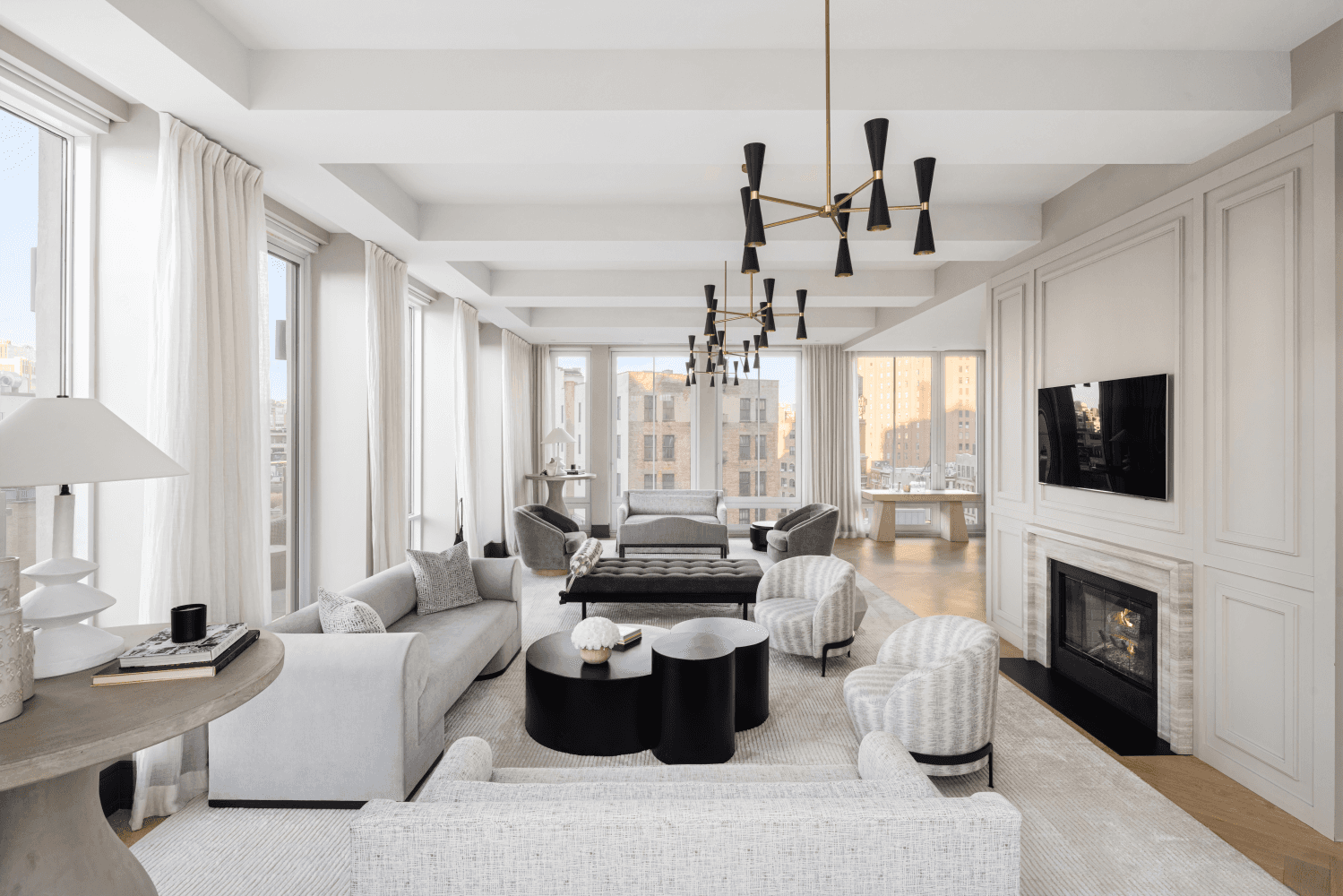 Uncompromising at every turn, the triplex penthouse at 24 Leonard Street pairs two levels of expansive living space with exceptional outdoor entertaining and leisure areas across three balconies and a ...