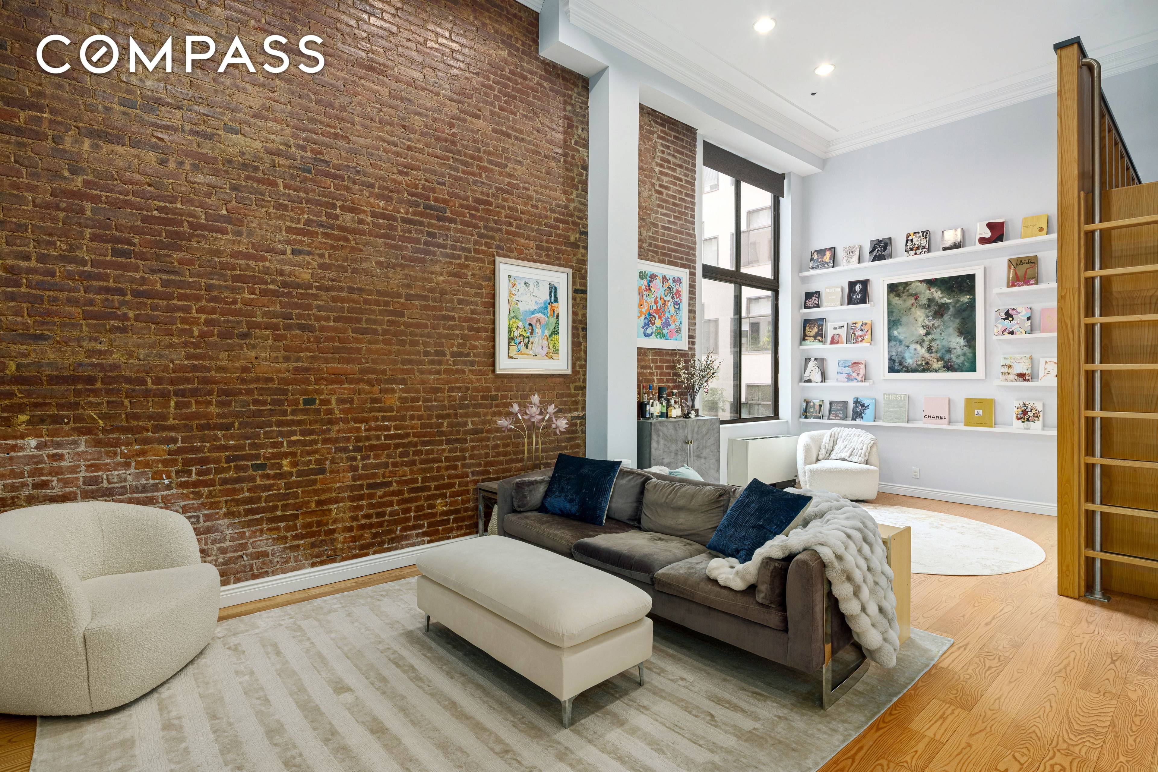 Welcome to 77 Bleecker Street 320, a stunning and architecturally unique one bedroom, two bathroom duplex loft in the heart of NoHo.