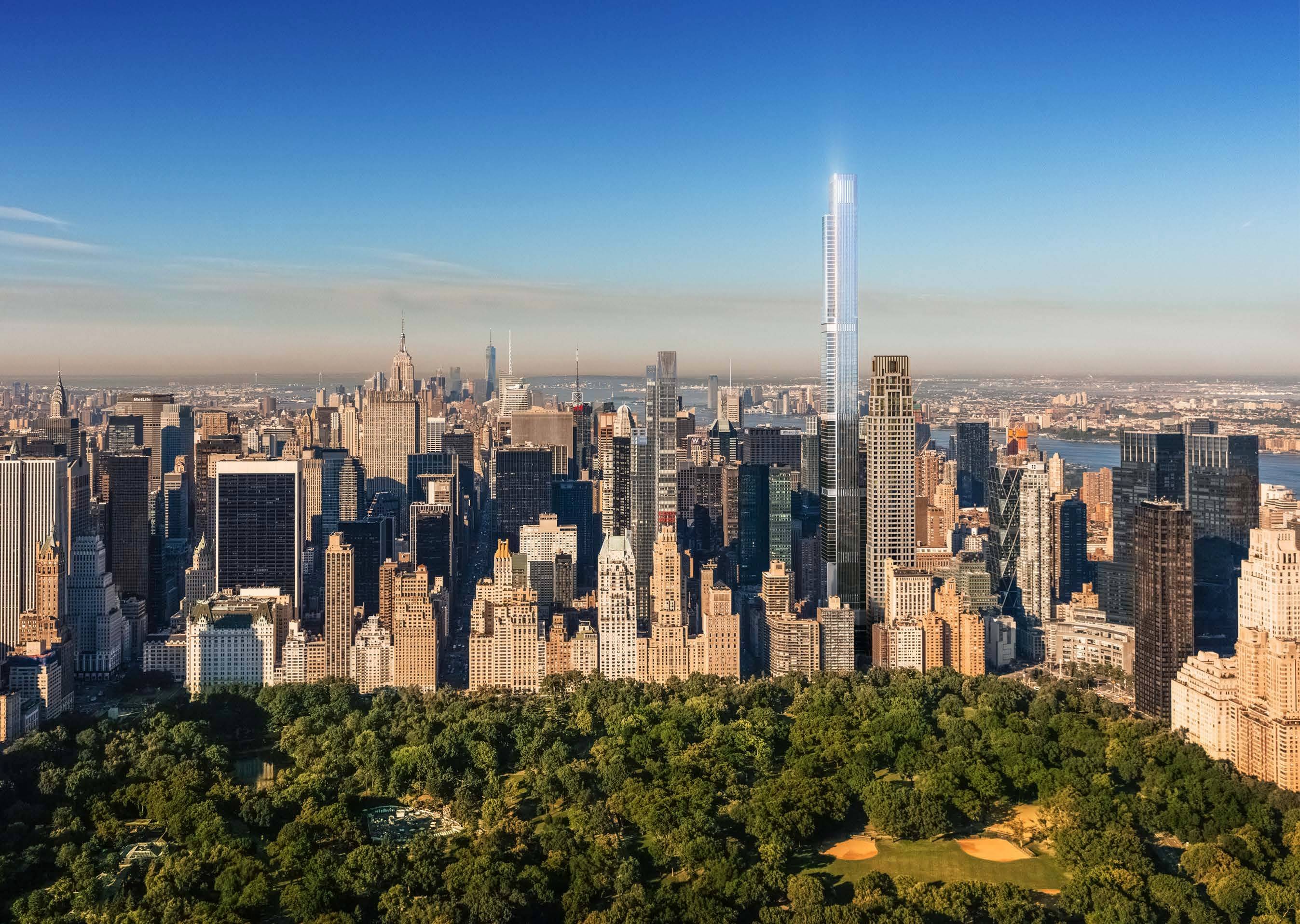 Forever views of Central Park are yours in this exquisite half floor condominium residence at Central Park Tower.