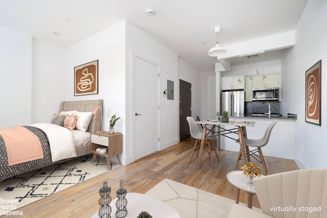 Welcome to Residence 1A at 1276 Dekalb Avenue, a spacious duplex home in a modern 8 unit boutique condominium perfectly positioned in the heart of Bushwick.