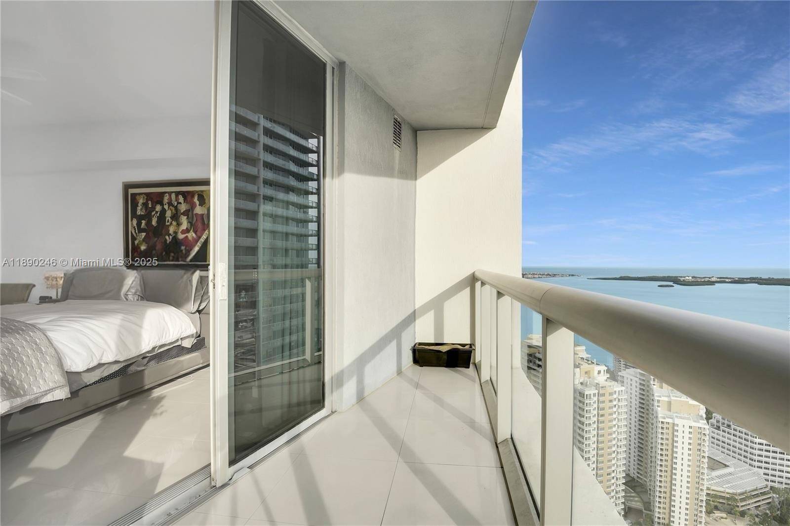 Enjoy stunning views of Biscayne Bay and the Atlantic Ocean from your private oversized terrace in sky !
