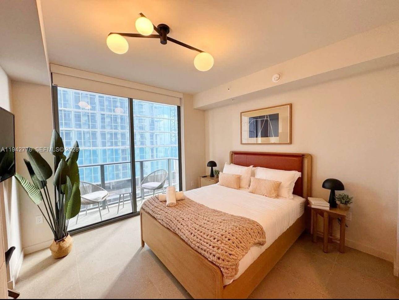 Step into a brand new, fully furnished 2 bedroom, 2 bathroom corner residence at The Crosby Miami World Center on 9th floor.
