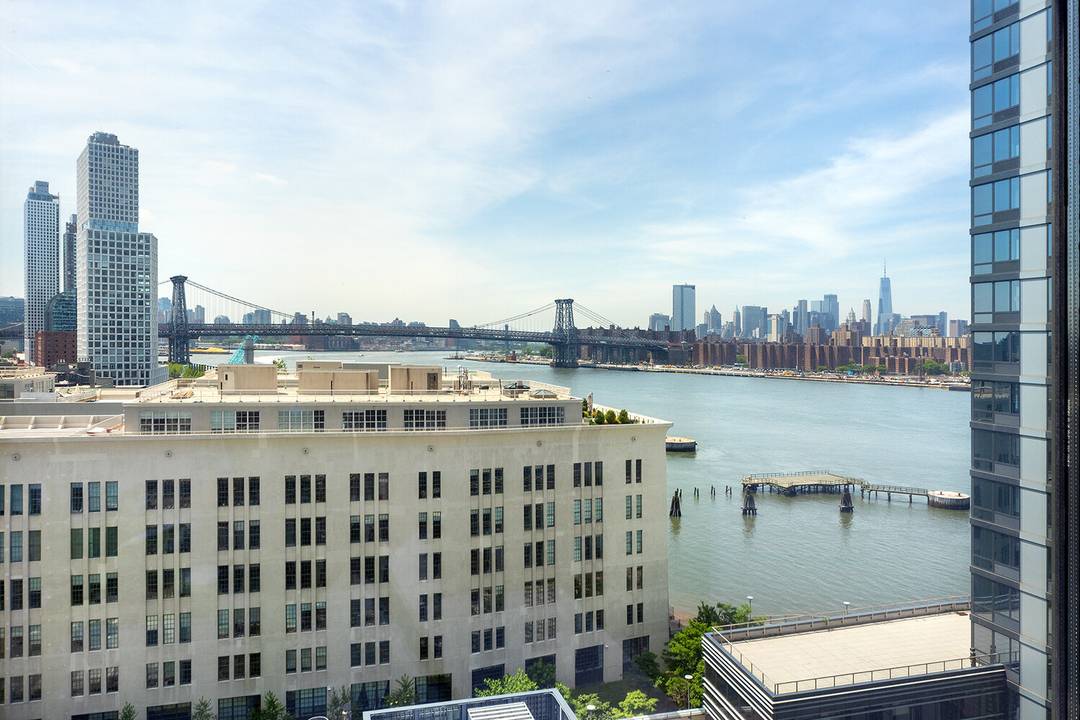 2 Northside Piers Apt 12D large South Facing Alcove Studio with unobstructed river views and of the Manhattan Skyline !
