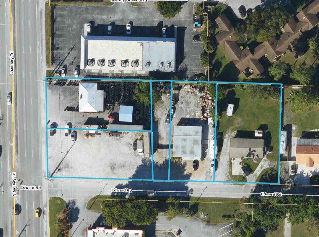This is a rare 1. 14 acre, five parcel retail development assemblage at the block end corner of S Military Trail amp ; Edward Road in Unincorporated Palm Beach County.