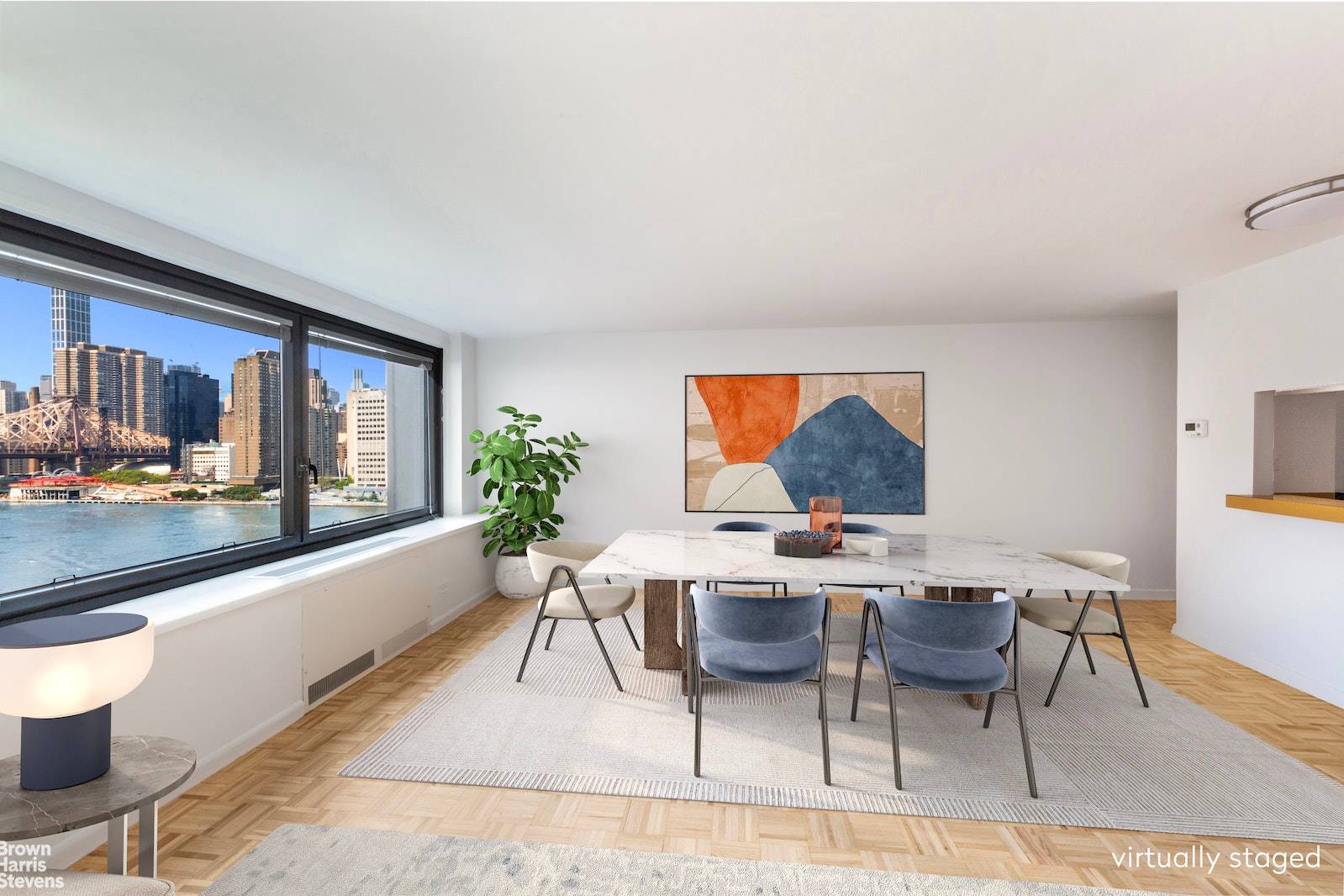 Experience a unique side of NYC living on coveted Roosevelt Island, right on the water in an oasis like setting overlooking the East River and stunning cityscapes !