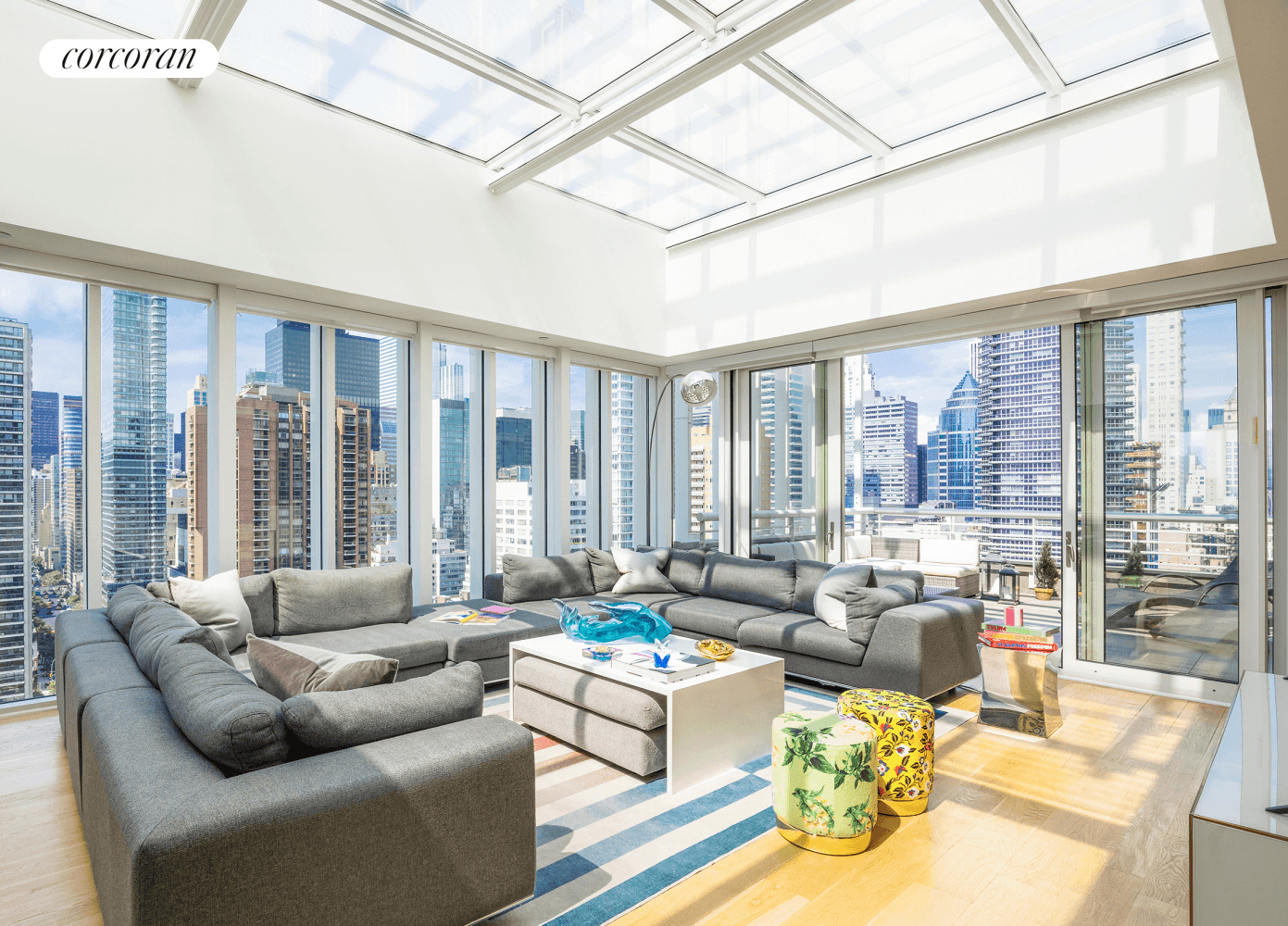 Enjoy the epitome of indoor outdoor living in this stunning four bedroom, four bathroom penthouse featuring three levels of extraordinary outdoor space, contemporary interiors, a massive skylight and spectacular 360 ...