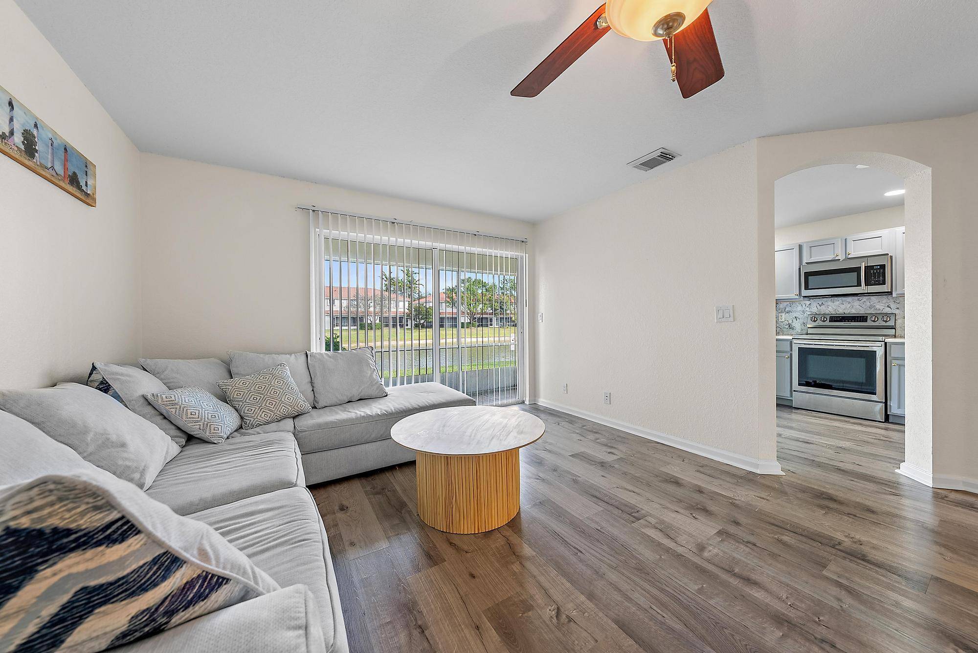 This 2 bed, 2. 1 bath townhome in a gated community offers stunning lake views and a 1 car garage.