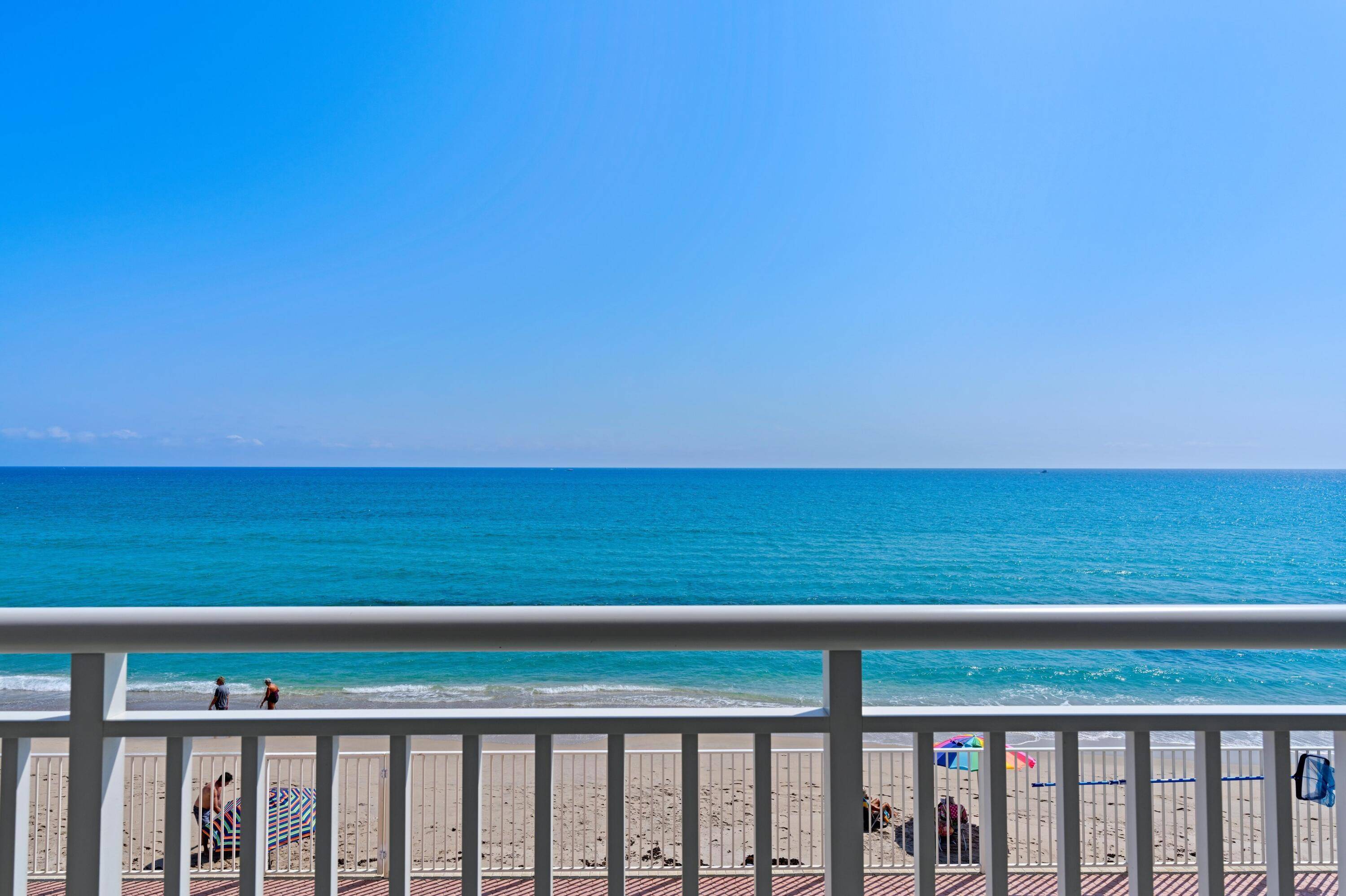 Ocean Ocean Ocean. You'll enjoy the direct oceanfront views from this spacious 2 BR Den or can be a 3rd Bedroom, 2.