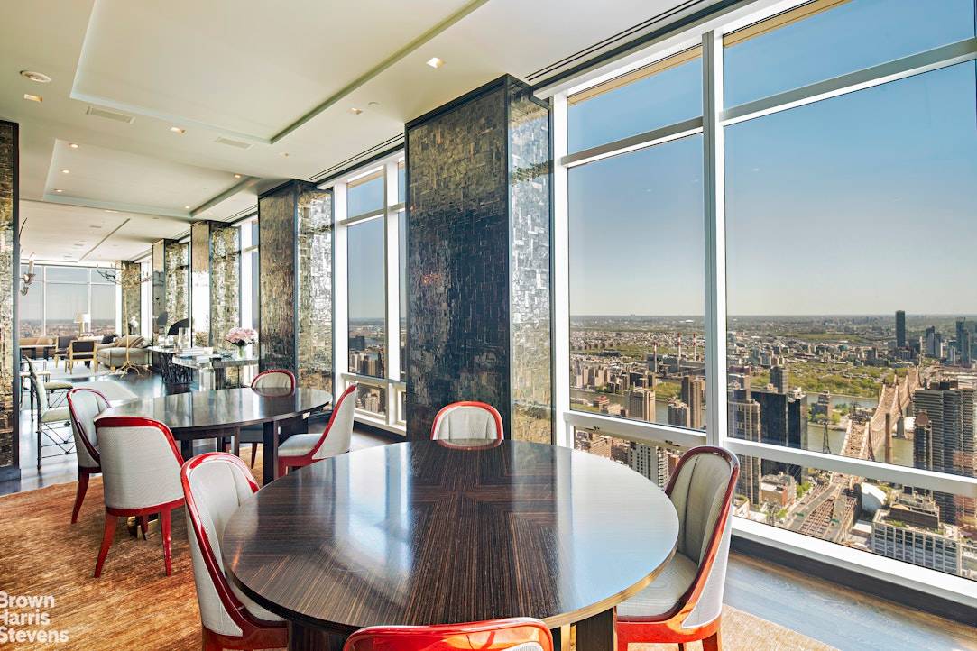 Perched on the 54th floor of One Beacon Court New York's most prestigious modern landmark with a private circular driveway, designed by renowned architect Cesar Pelli this stunning penthouse, masterfully ...