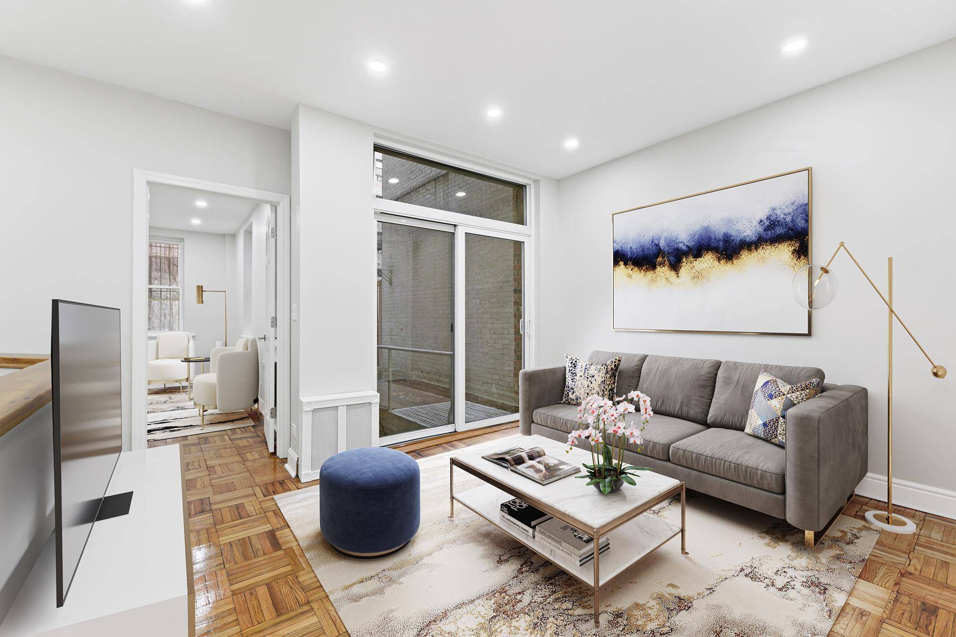 Totally Renovated and Bright Three Bedroom Two Bathroom Duplex Apartment with a Huge Private Garden.