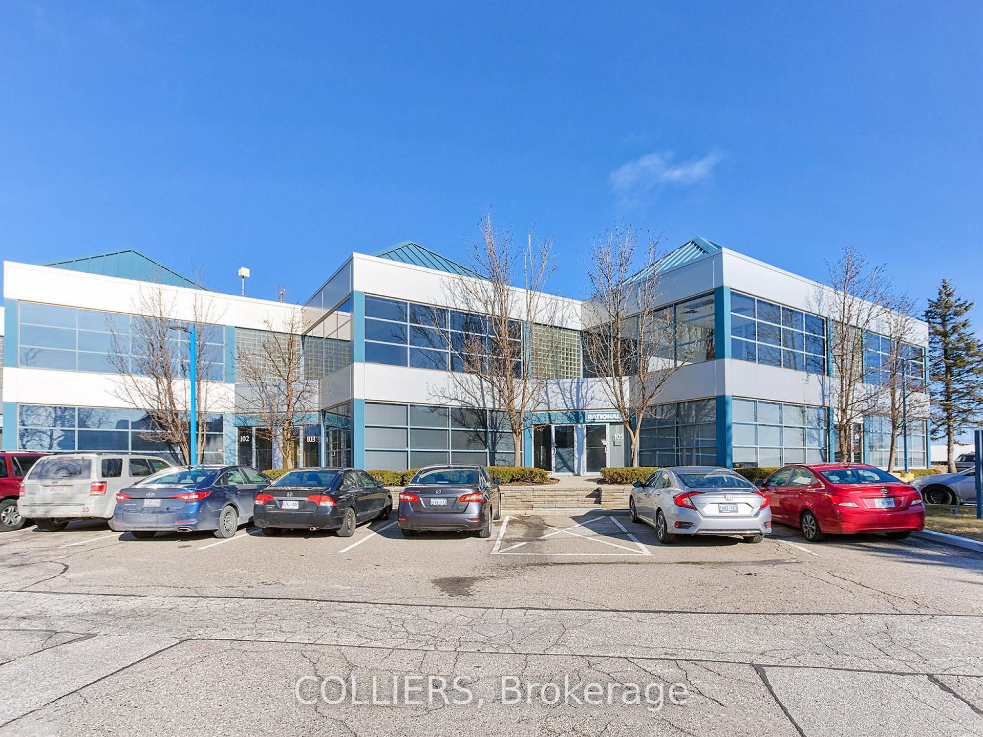 Four building complex located north of highway 401, between Mississauga Rd and Winston Churchill Blvd featuring dedicated, private entrances for each suite with exterior signage.