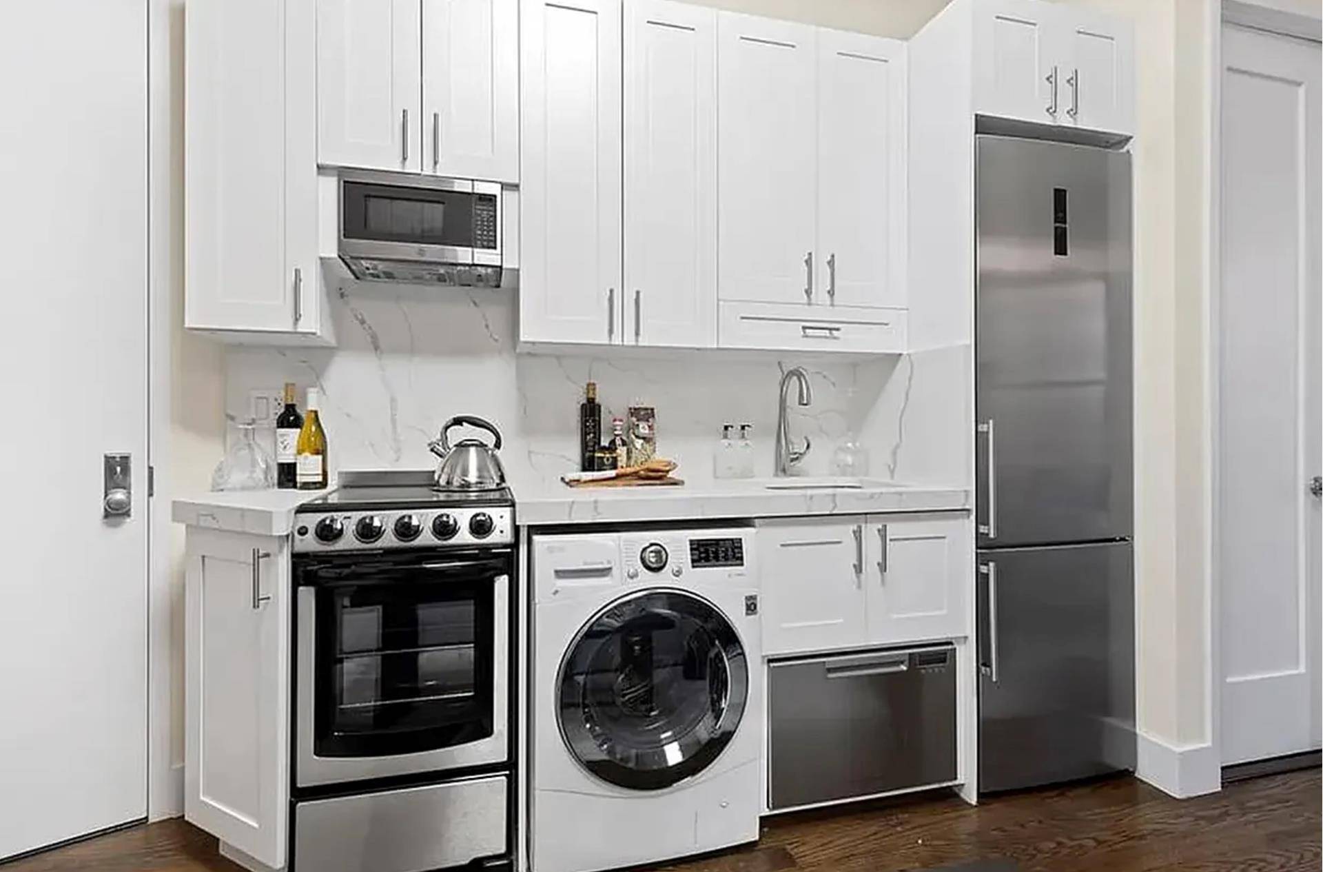 AVAILABLE AUGUST 1ST OPEN HOUSE BY APPOINTMENT WASHER DRYER IN UNIT Gut renovated bright 2 BEDROOM, 1 BATH with Washer Dryer in unit !