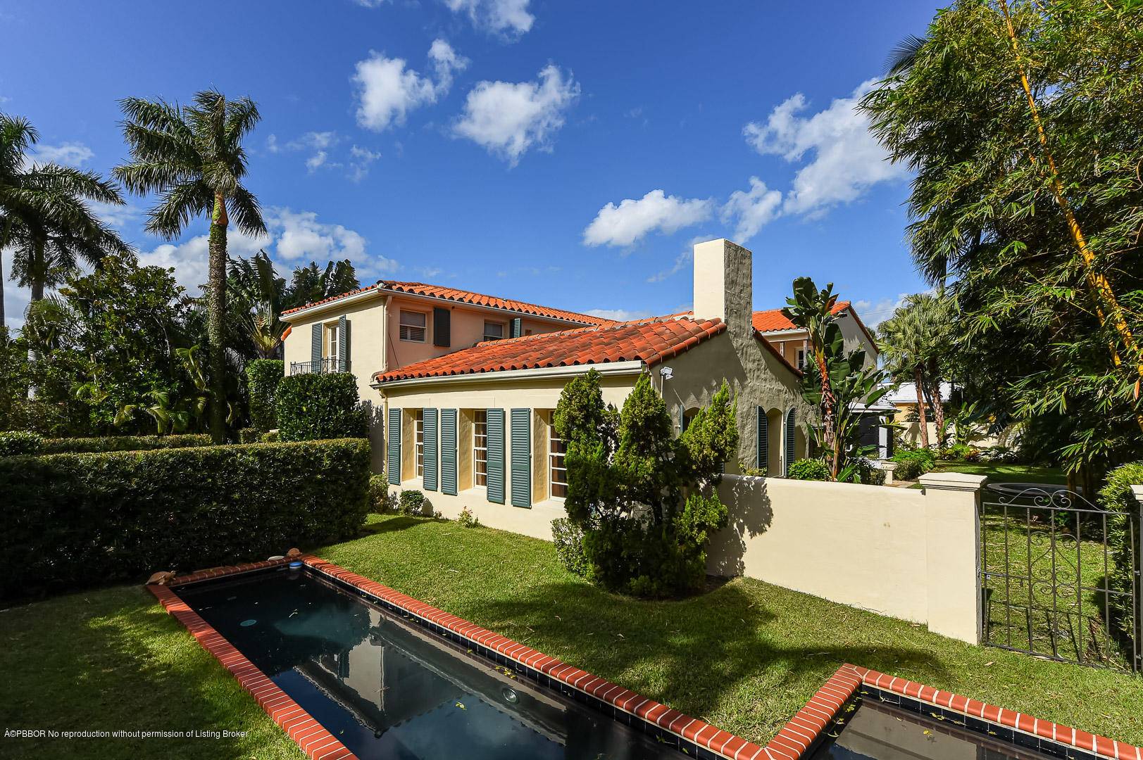 Gorgeous Mediterranean with beautiful furnishings in highly desirable mid town location.