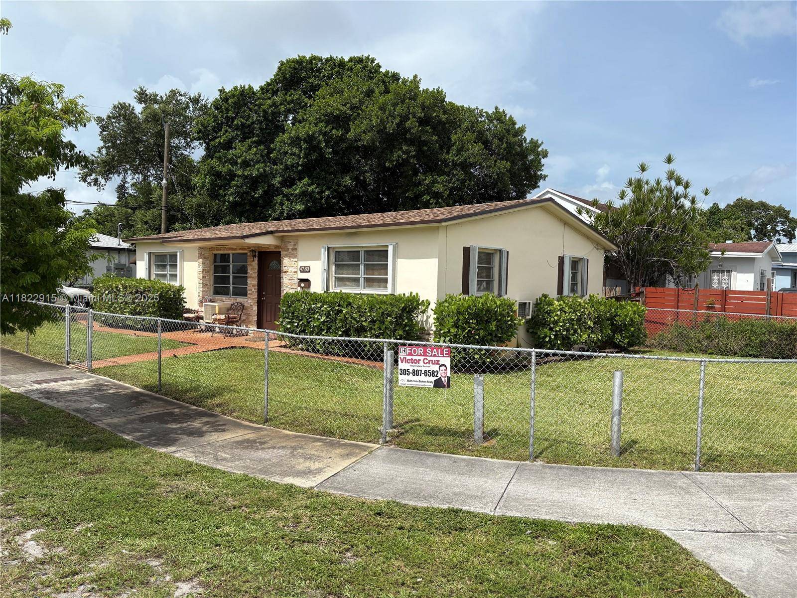 Spacious three bedroom, two bath single family home situated on an oversized corner lot.