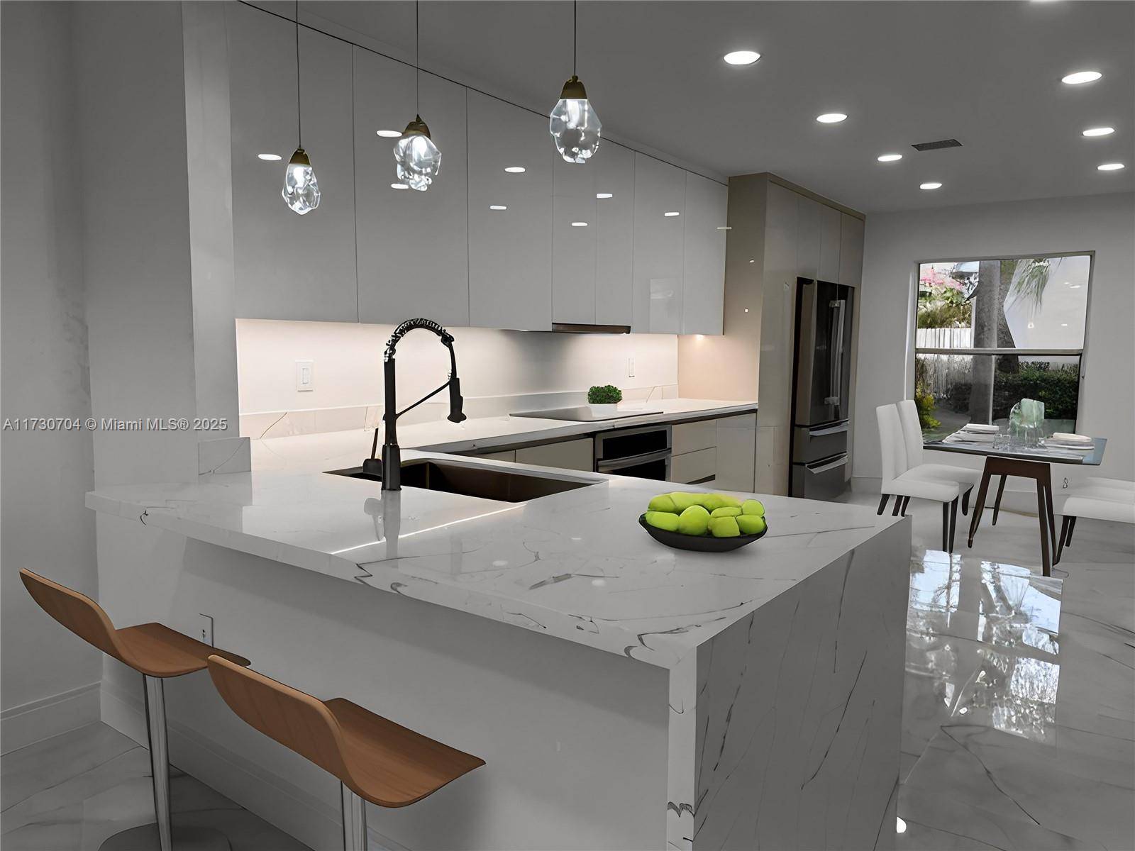 Wow ! Stunning, high end renovation with new kitchen, new primary bath, new floors, new lighting, new finish paint on all walls and ceilings.