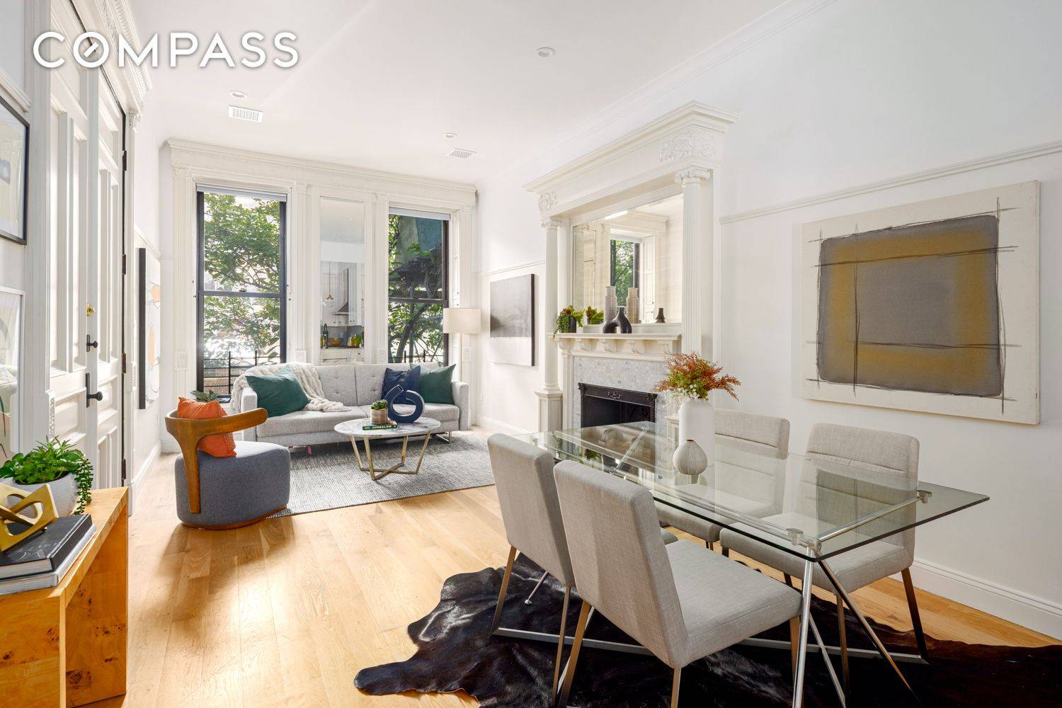 This stunning, brand new parlor floor boasts high ceilings, pre war details and modern finishes.