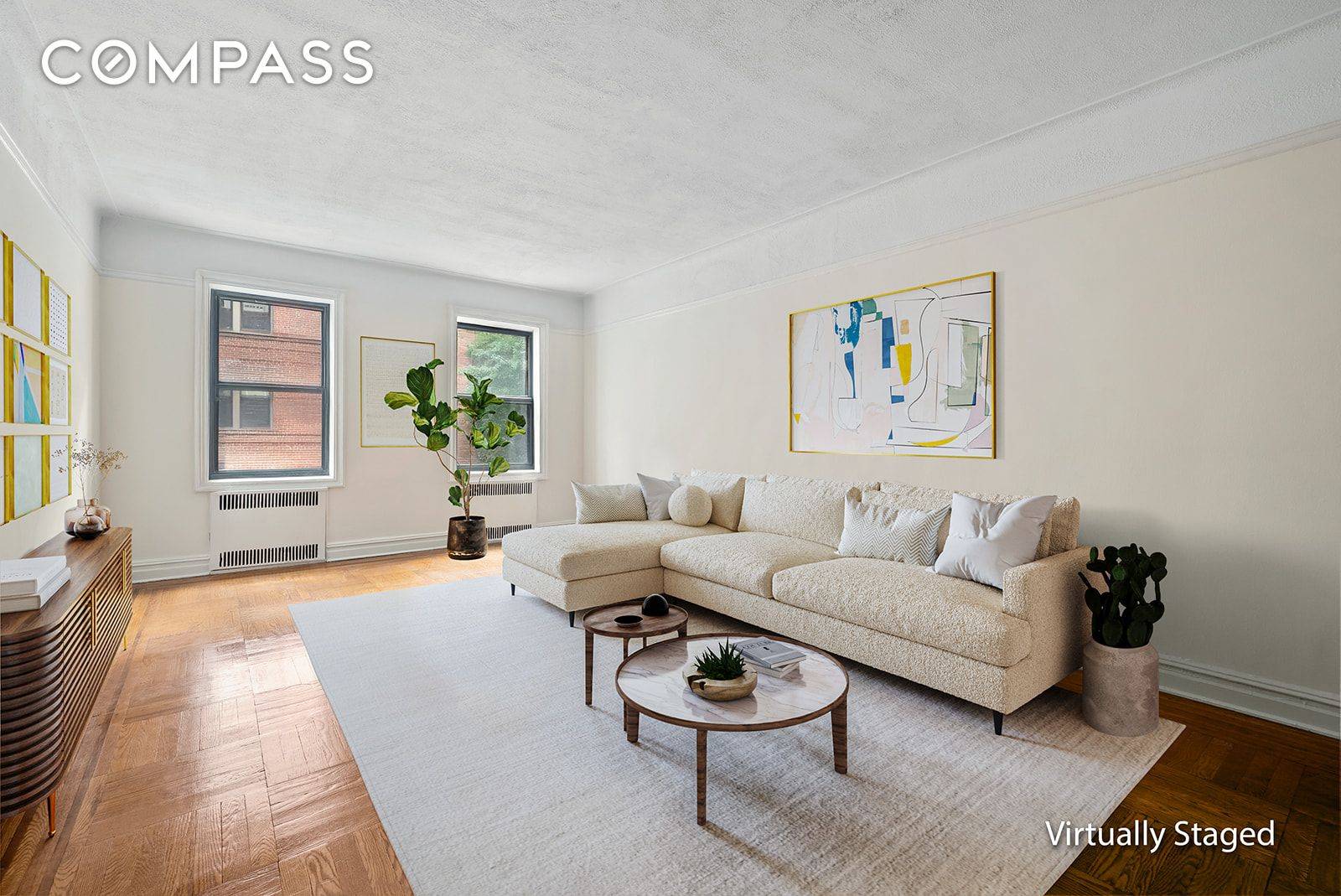 Be the first to see this generously scaled 2BR 2BA pre war coop in a prime location in Jackson Heights Historic District.