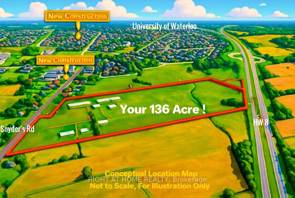 Rare opportunity to acquire a premier 136 acre landholding in the rapidly expanding Kitchener Waterloo corridor widely recognized as Canada's Silicon Valley and one of the country's fastest growing innovation ...