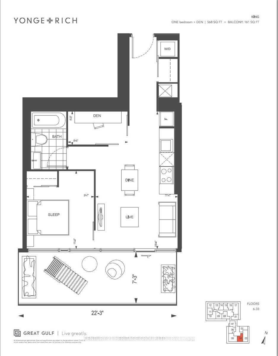 LUX CONDO AT DEMANDED PRIME LOCATION YONGE amp ; RICHMOND ST 5 YEARS OLD APPROX 1 BEDROOM A TINY DEN WITH SLIDING DOORS 568 SQ.