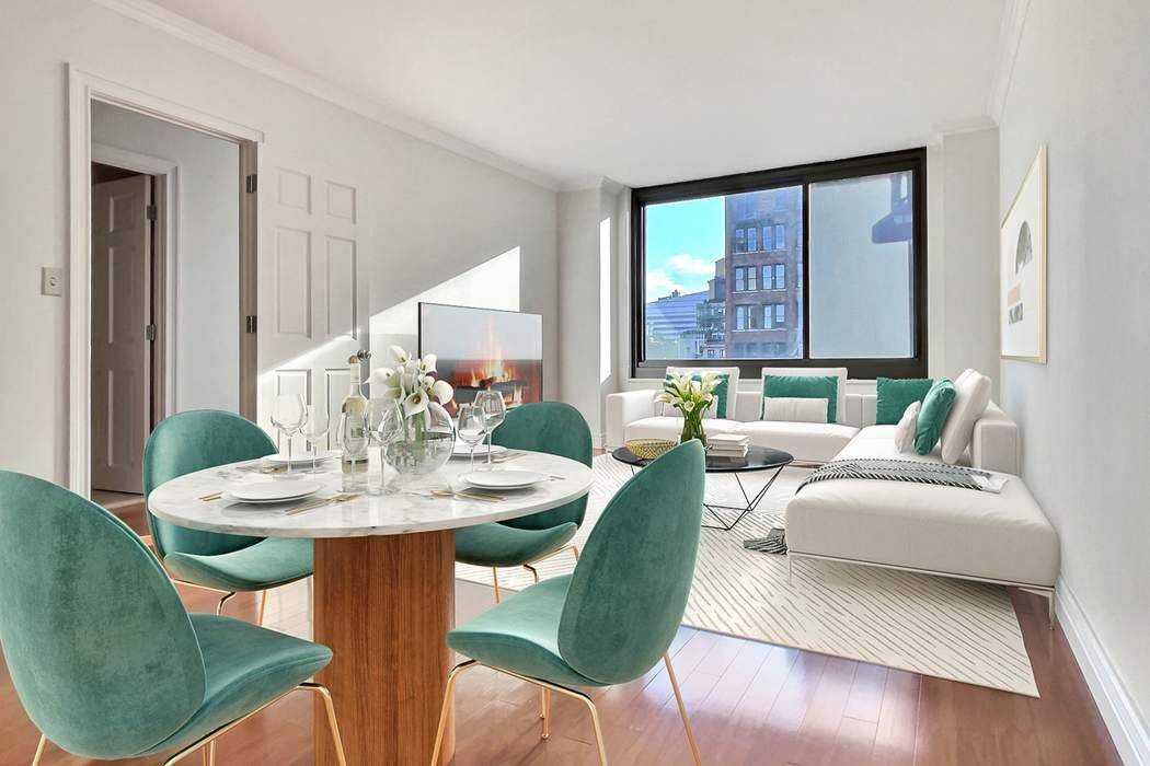 Experience the allure of this south facing one bedroom residence in the prestigious Pierpont Condo, designed by Philip Birnbaum and named after J.