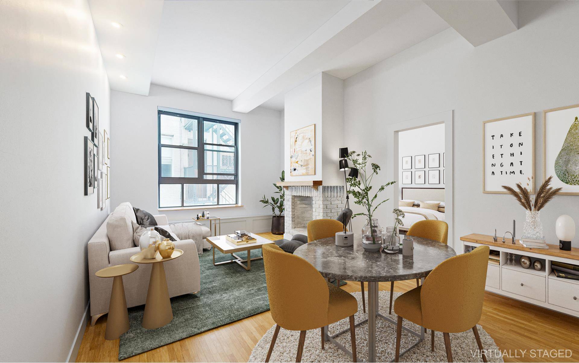 BACK ON THE MARKET ! T his is a true loft home with eleven foot ceilings and seven foot windows, facing south.