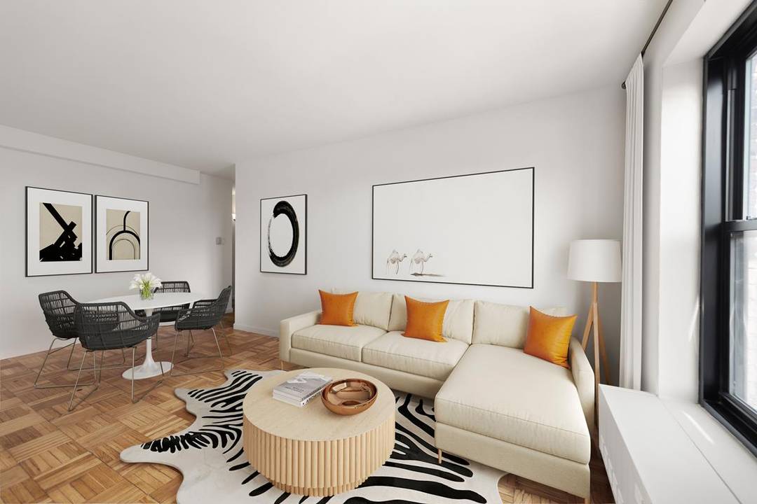 Move In Ready ! Perched on the 7th floor, maintaining much of its original charm, this apartment offers a blend of vintage detail and light updates.