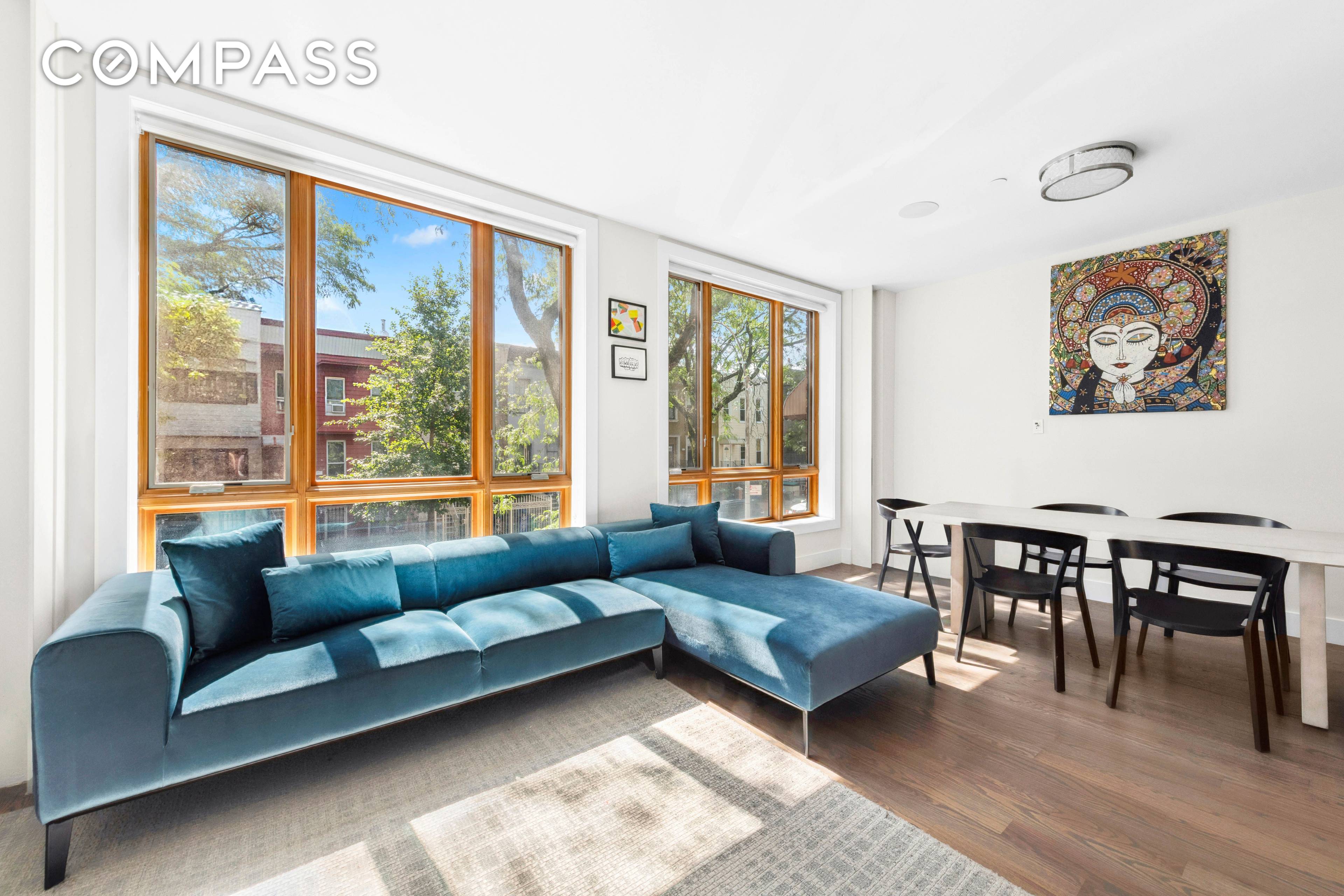 Welcome to 1189 Jefferson Avenue 2, a thoughtfully designed two bedroom, one bathroom home offering 919 sqft of modern living, on a beautiful, quiet tree lined block in Bushwick.