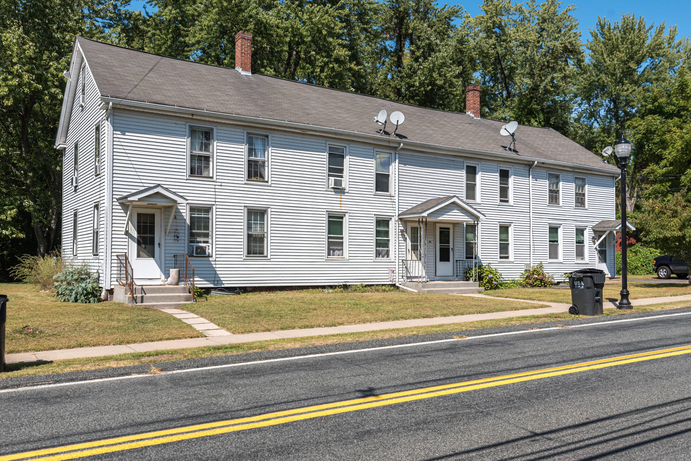This is a unique opportunity to own a four family, side by side property in the picturesque town of Somers, CT.