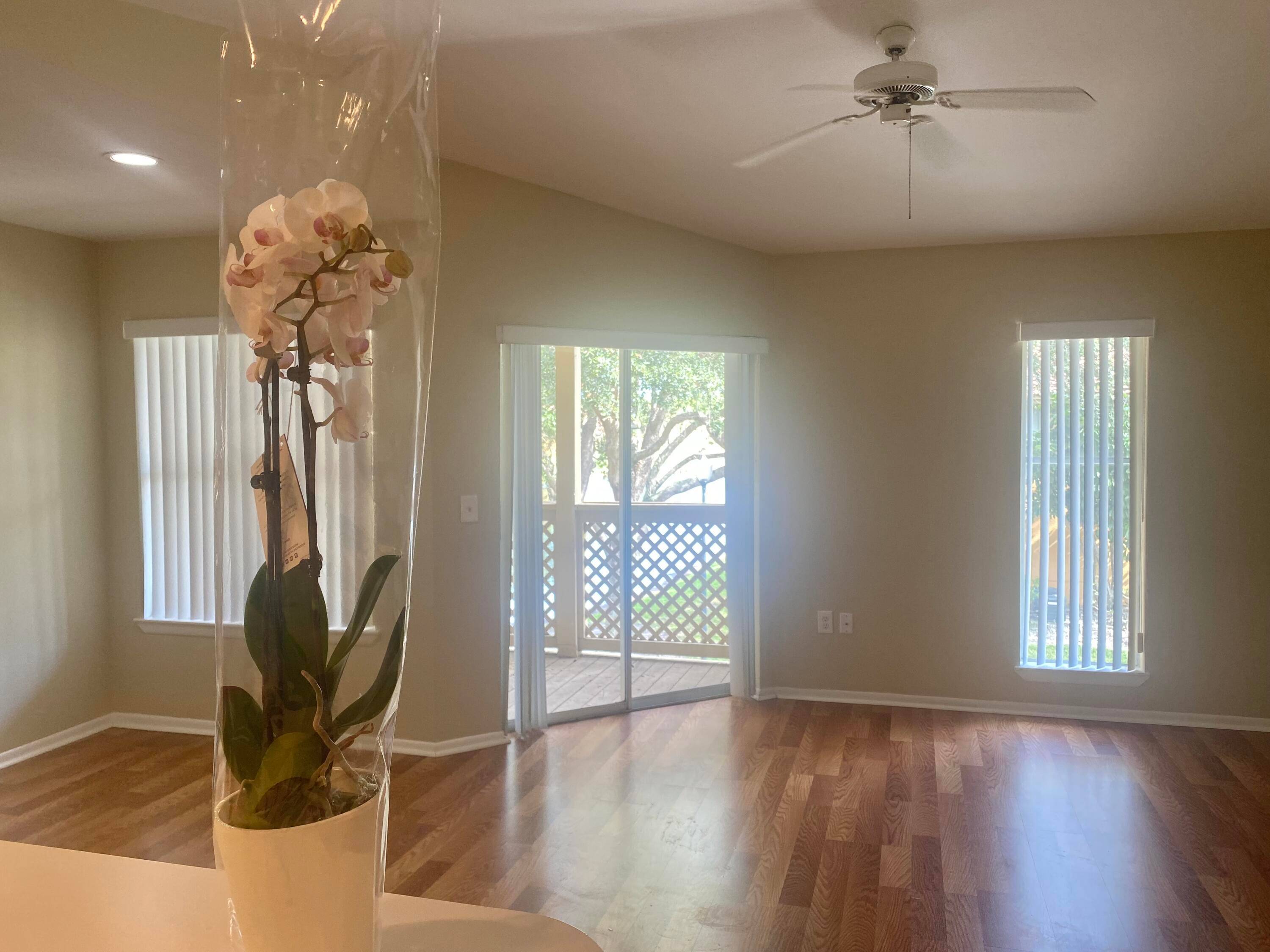 1 BR 1BA second floor condo FOR SALE Private Entrance Bright with nice water view of lake from every room.