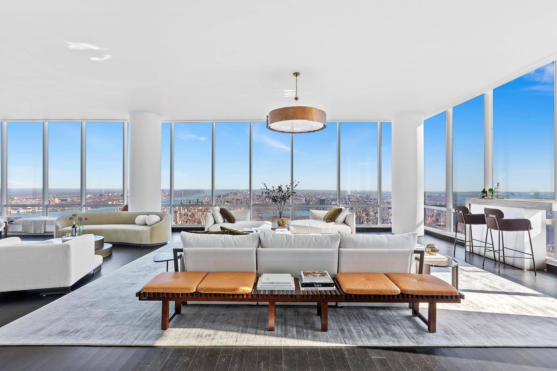 Arrive at a private elevator landing and enter this sprawling full floor, 4 bedroom, 5 and a half bathroom home through a gracious foyer that opens onto the living dining ...