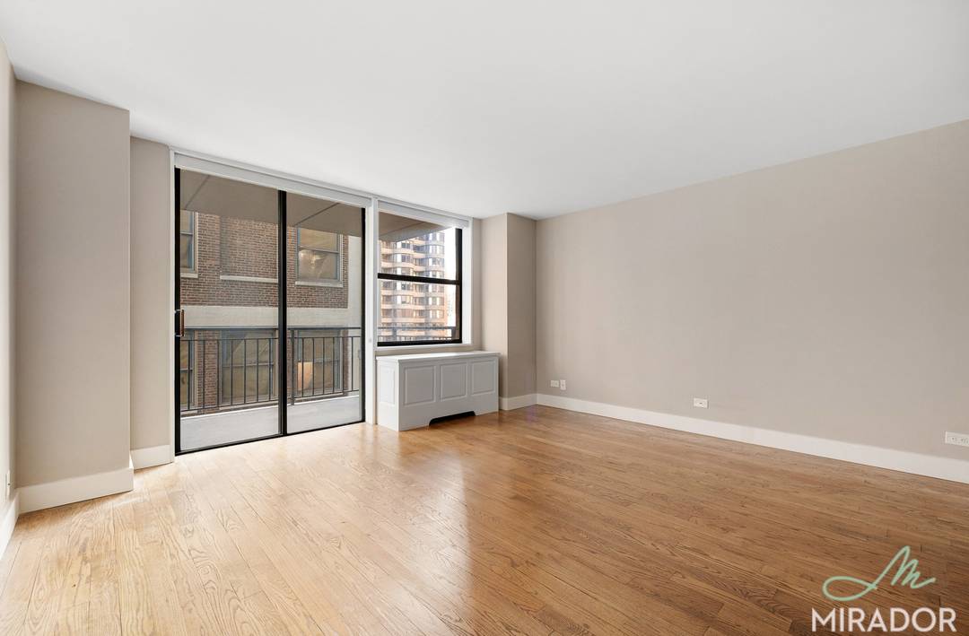 Stunning gut renovated 2 bedroom 1 bath with a private balcony and water views at New York Tower.