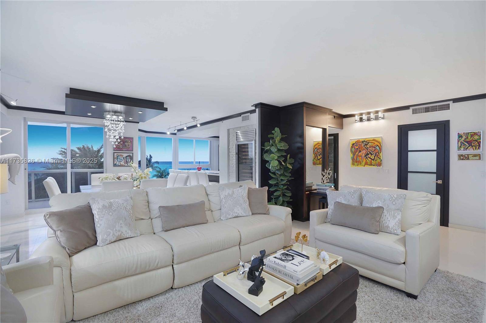Spectacular direct ocean front furnished residence at the Green Diamond.