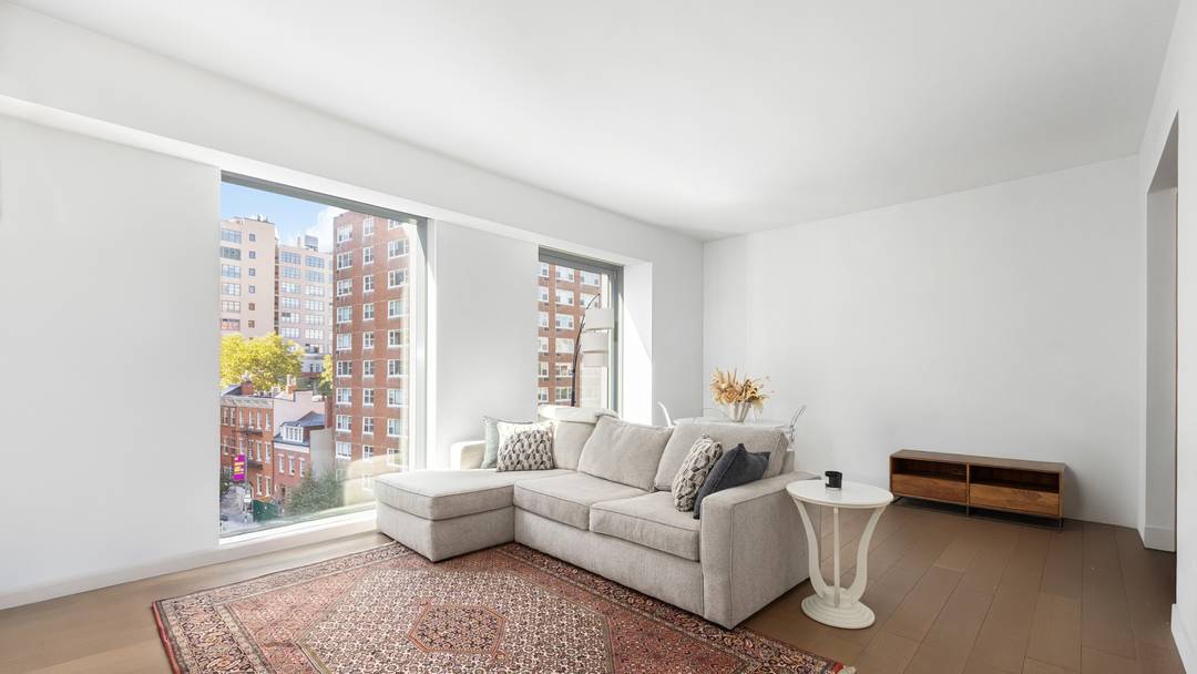Residence 5C at One Vandam is a one bedroom, one bathroom apartment spanning 836 square feet in the vibrant SoHo neighborhood.