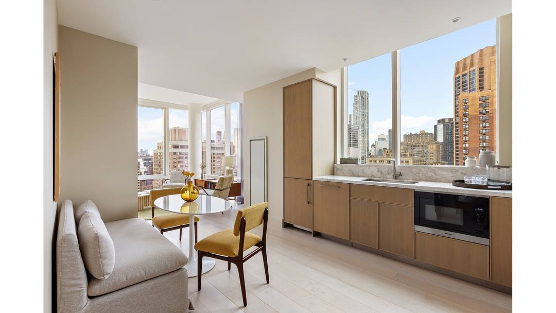 Luxury One bedroom home with 10' floor to ceiling windows and open skyline views.
