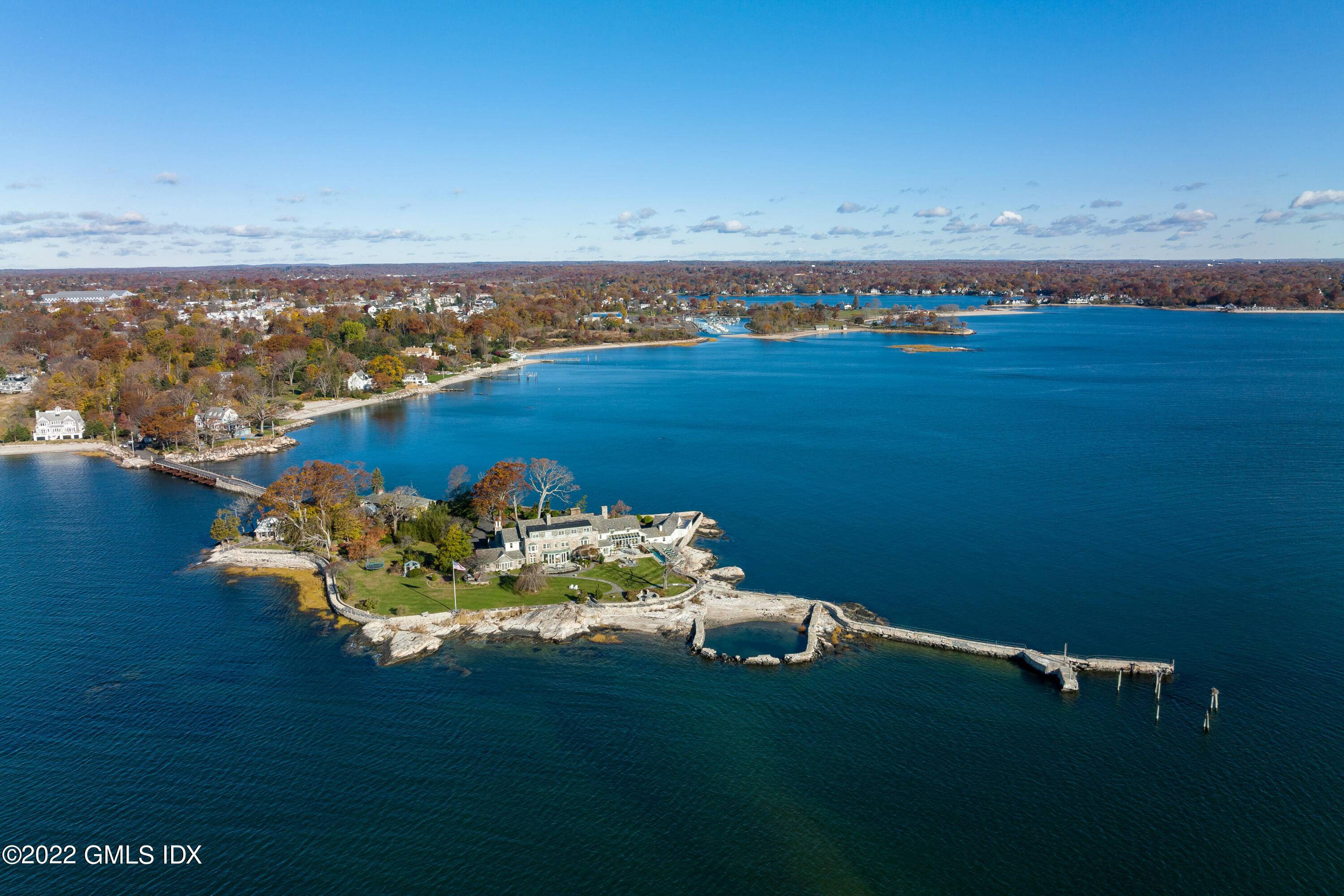 Your own private island compound on Long Island Sound with beautifully sited significant Caritas Island waterfront estate on 3.