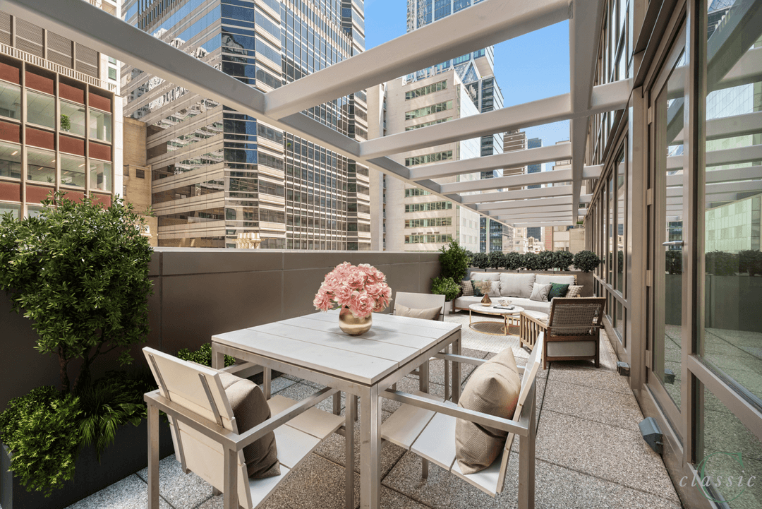 Amazing Terraced Studio now available on the 12th Floor at 60 East 55th Street.
