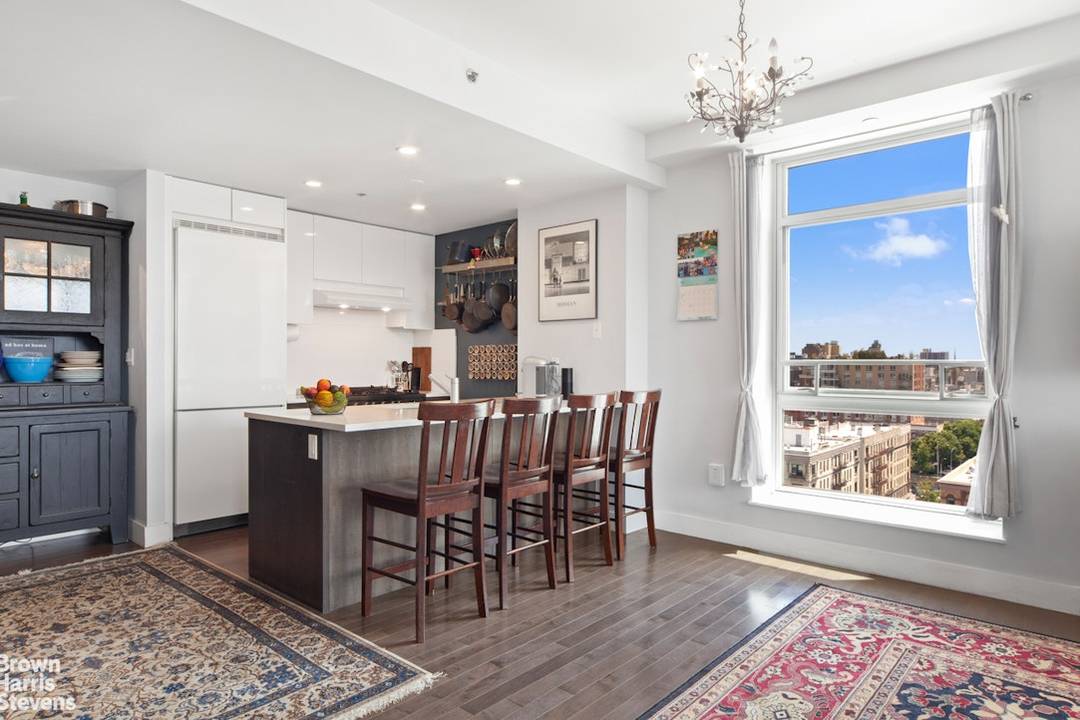 Sky High Harlem Living with Unmatched Views Experience the pinnacle of Harlem living in apartment 12D, the first top floor 1 bedroom unit available since the building's debut.