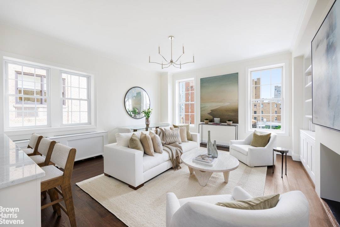 Move right into this newly renovated, high floor two bedroom two bath corner apartment with open views, fabulous sun and pre war charm.