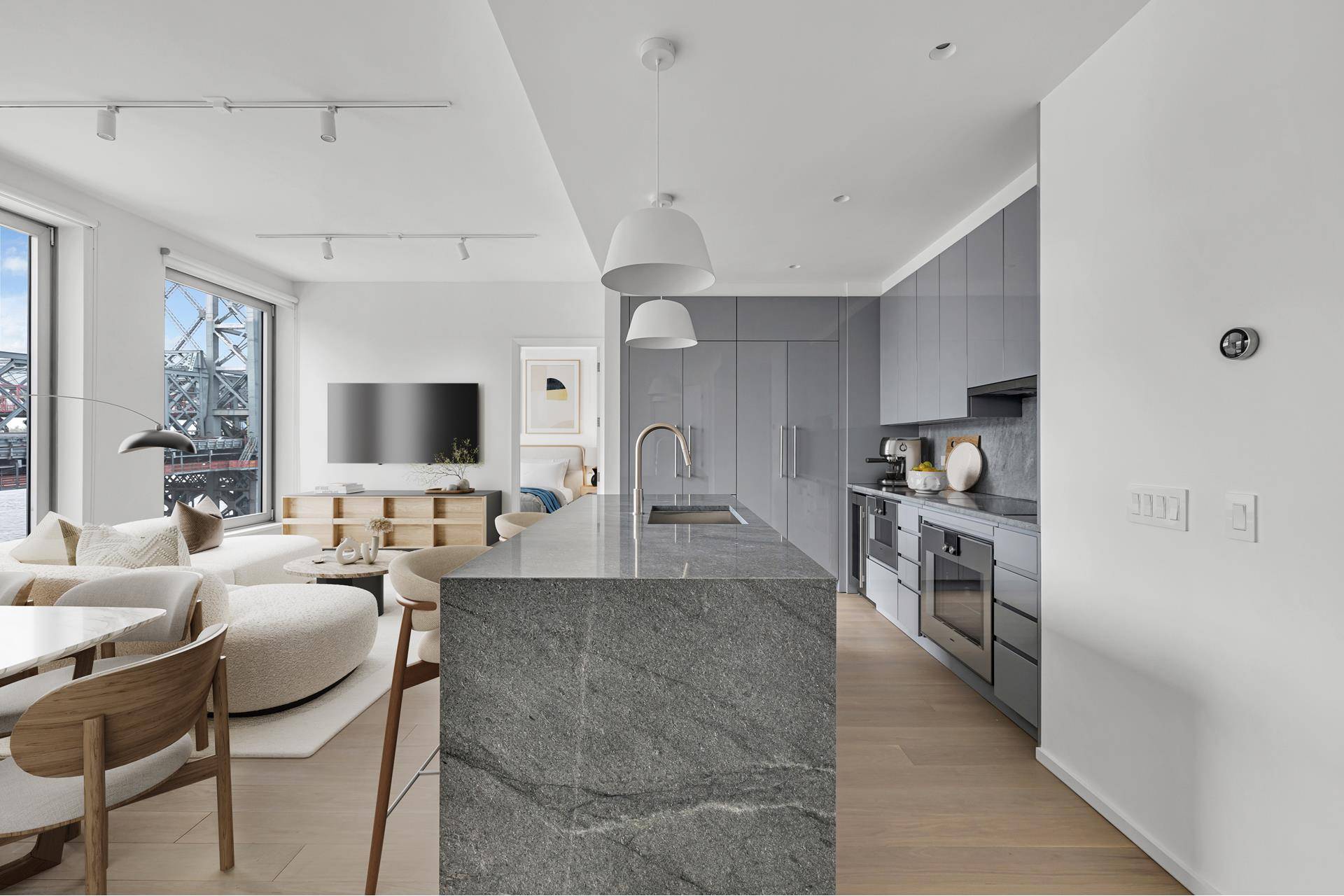 Welcome to brand new, One Domino Square, a premier new development condominium with 45, 000 sq ft of amenities on the Williamsburg waterfront with protected city and waterfront views.