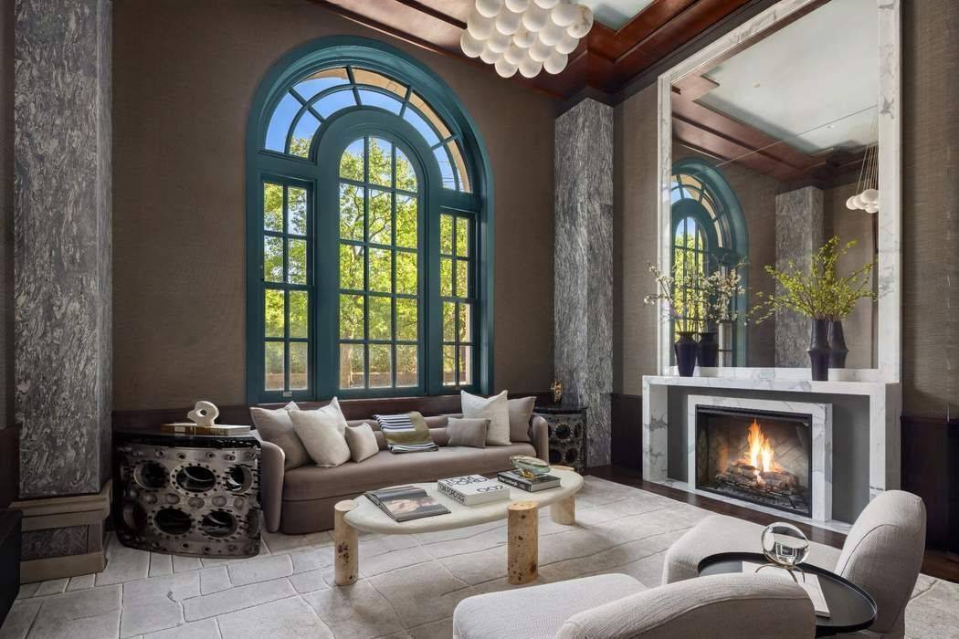 Presenting an extraordinary offering of timeless beauty and architectural pedigree, a masterwork by Parisian designer, Jean Louis Deniot, this rare and resplendent maisonette duplex has exquisite Central Park views, 15' ...
