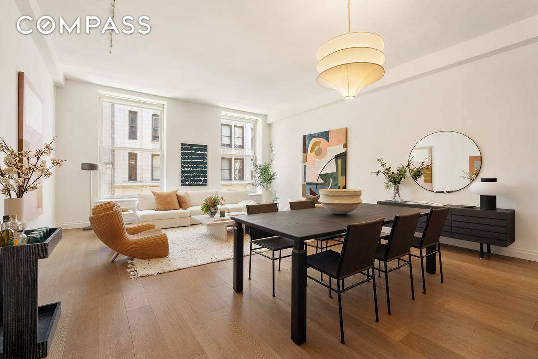 This 2, 200 square foot property features well proportioned bedrooms and 11 foot ceilings.