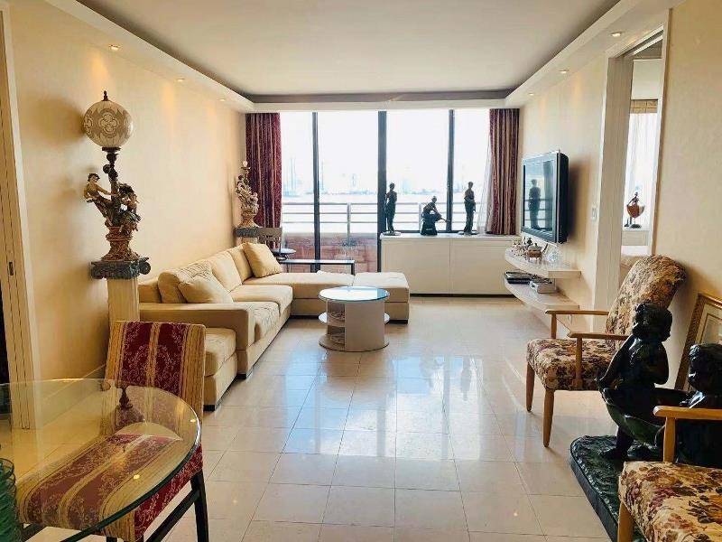 N W corner waterfront building with terrace on the Hudson River with full water view and balcony.