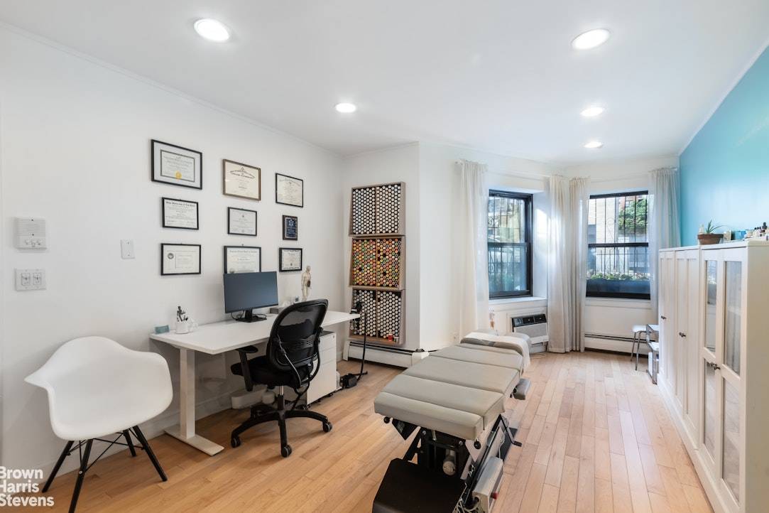 Located in an intimate, self managed brownstone, this condominium unit is perfectly set up for professional use, currently being used by a Chiropractor and formerly the long time office of ...