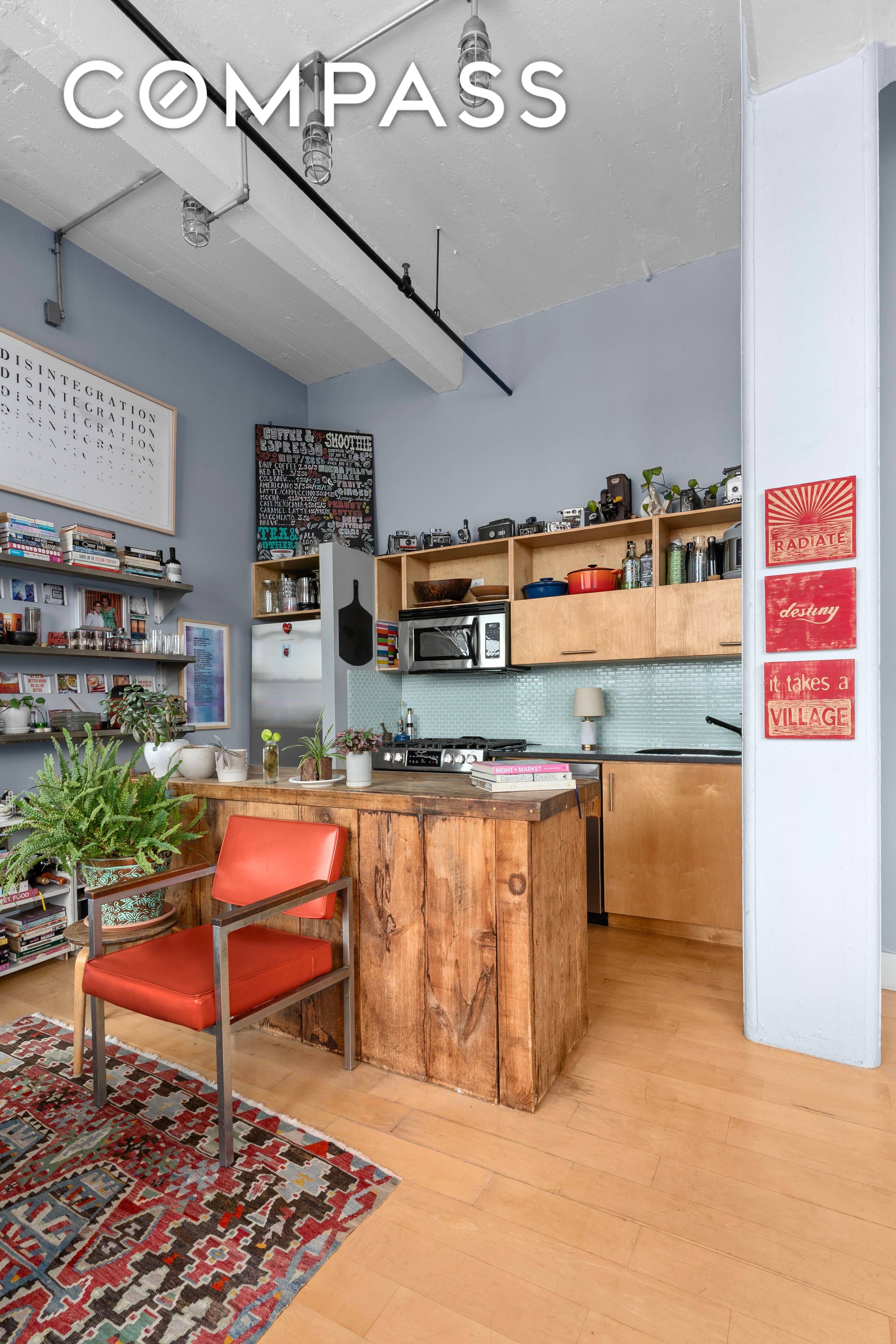 Welcome to apartment 513, a sun filled, West facing two bedroom two bathroom loft in The Kent, one of the most desirable condo buildings in the Bedford Stuyvesant neighborhood.