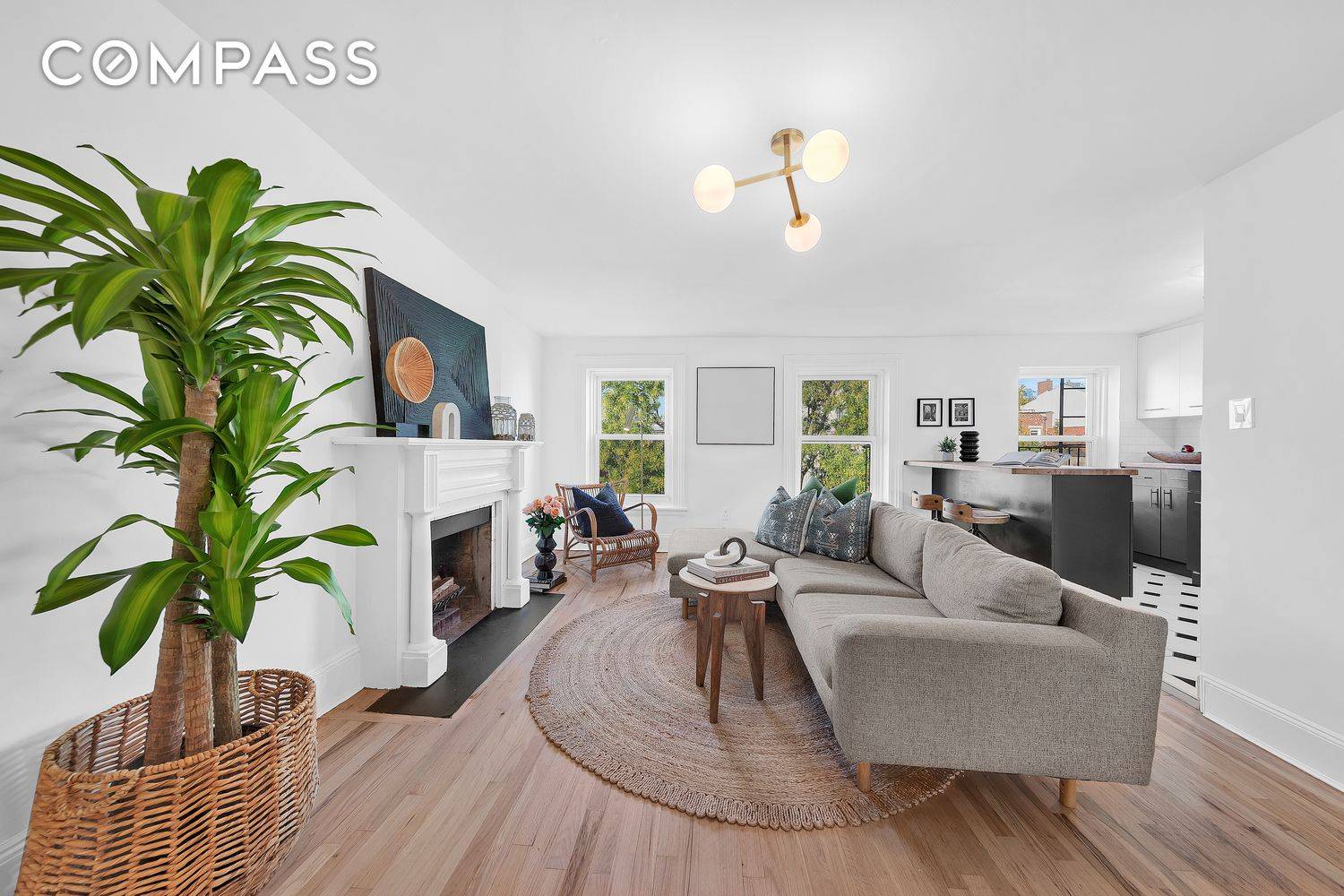 A Sunlit Top Floor Haven with Private Roof Rights in Carroll Gardens Bathe in sunlight and classic Brooklyn charm from this top floor, two bedroom sanctuary perched atop a quintessential ...