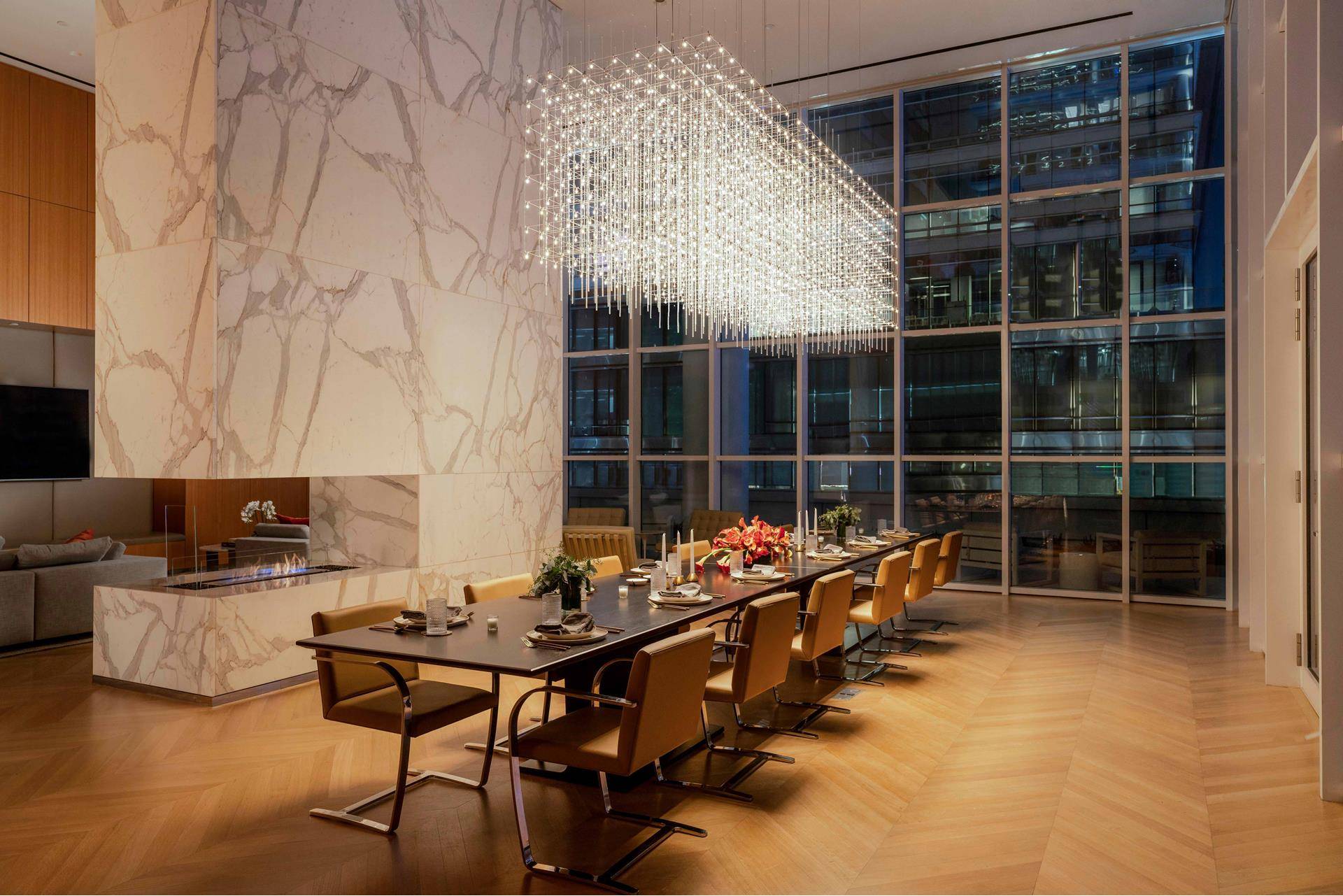 This remarkable, half floor corner 1, 720 square foot, two bedroom, two and a half bath residence features a deep wraparound terrace with north, south, and exposures overlooking Central Park ...