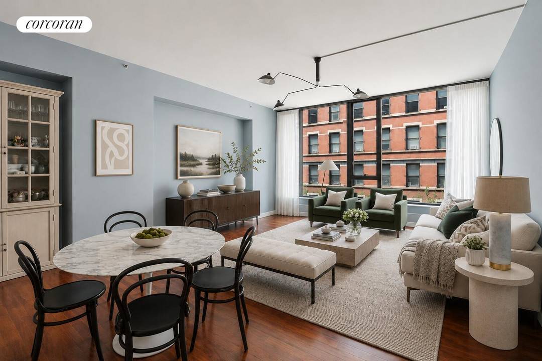 This oversized two bedroom, two and a half bathroom home boasts not only an exquisitely functional layout, but also a rare classic elegance for a Soho loft.