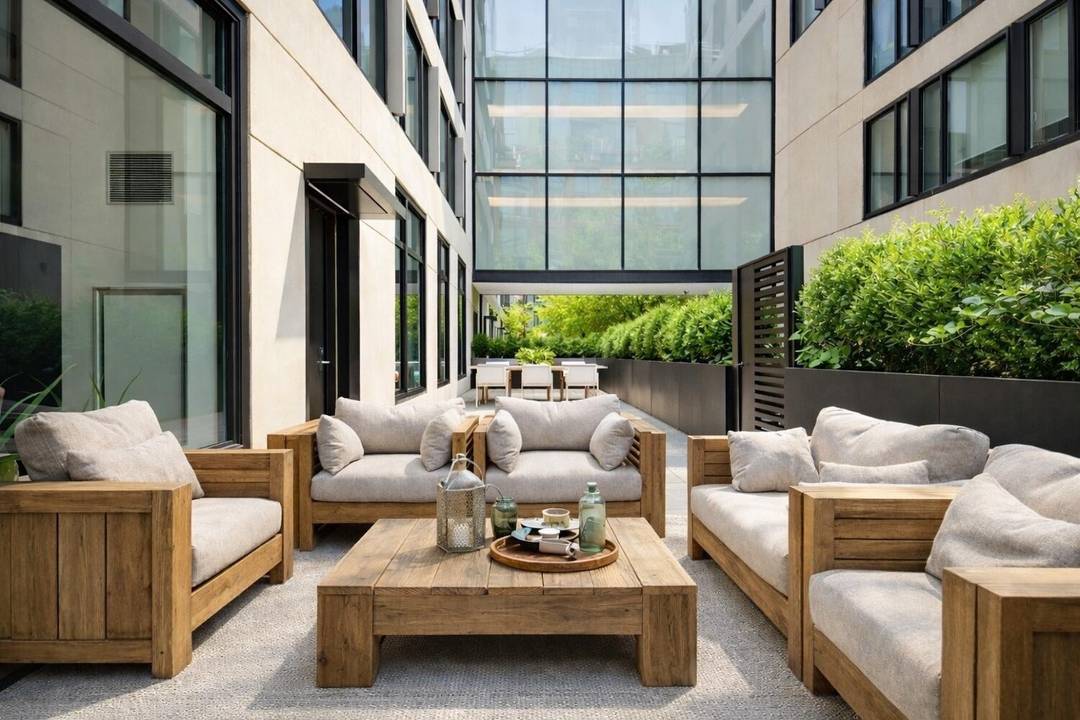 Set within one of Tribeca's most coveted waterfront enclaves, this rare townhouse style residence offers serene, private living just moments from Hudson River Park's leafy paths and sunset promenades.