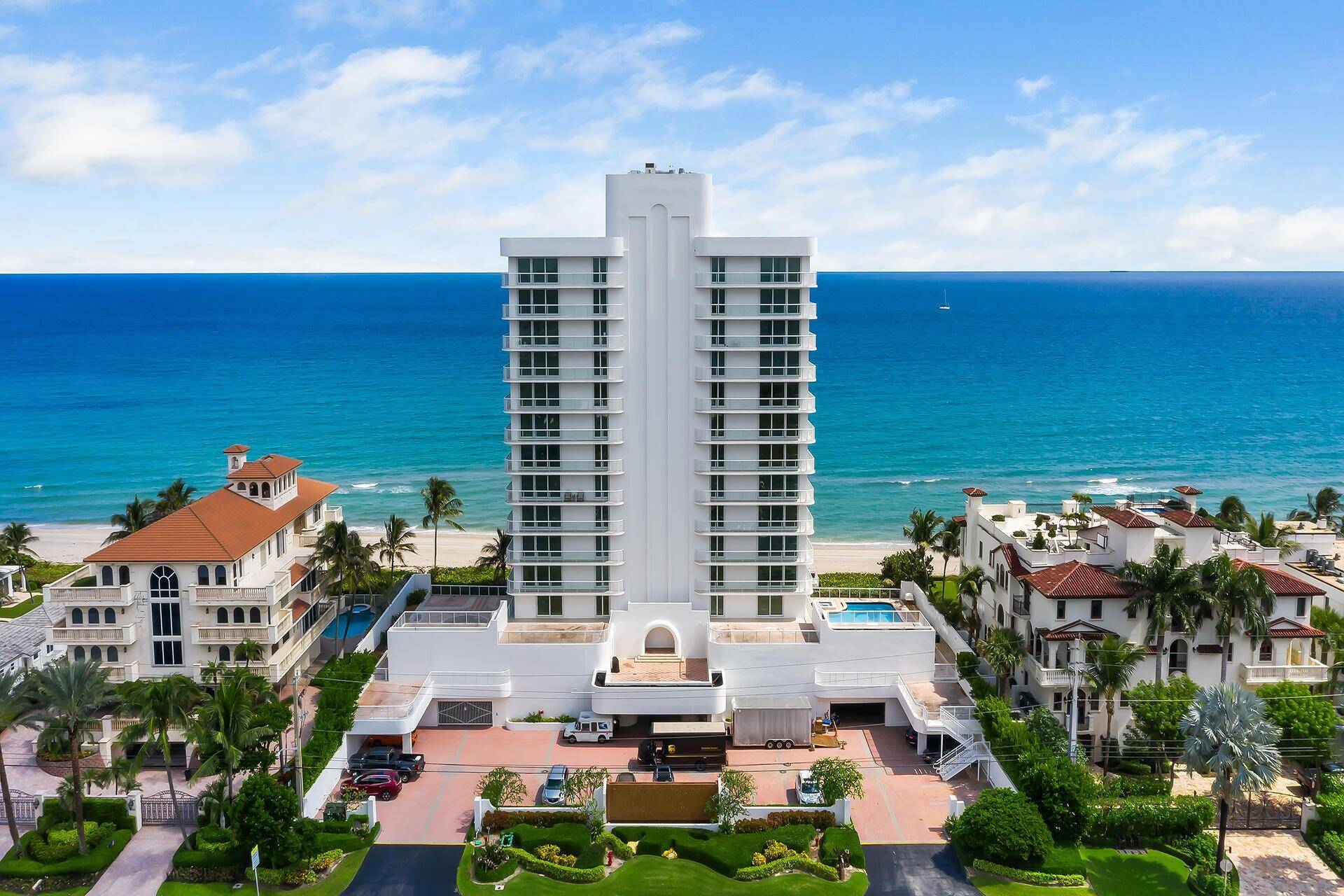ENDLESS COASTAL VISTAS ABOUND IN THIS UPDATED AND REIMAGINED 2 BEDROOM 12TH FLOOR DIRECT OCEANFRONT CONDO OFFERING THE MOST SWEEPING OCEAN VIEWS IN ALL OF HIGHLAND BEACH !